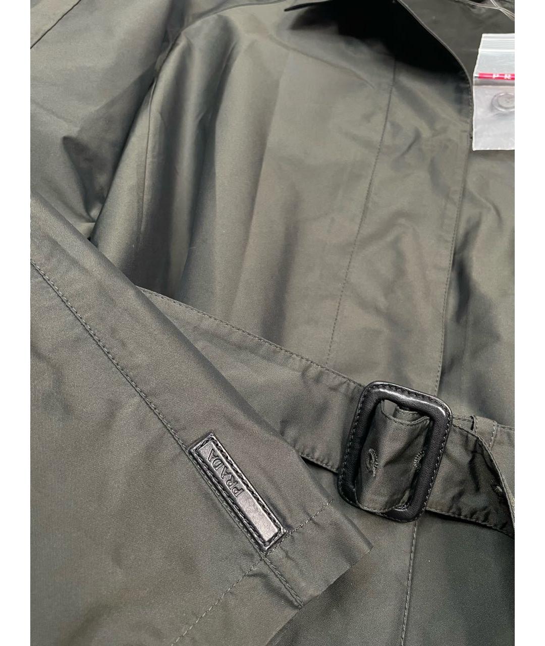 PRADA Черный полиэстеровый тренч/плащ, фото 3