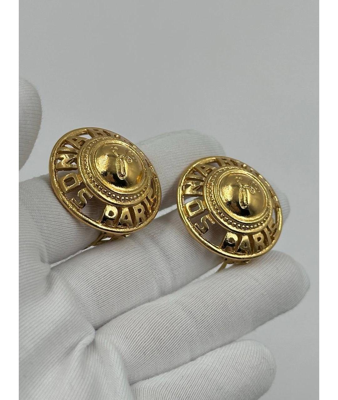 SONIA RYKIEL Золотые позолоченные клипсы, фото 5