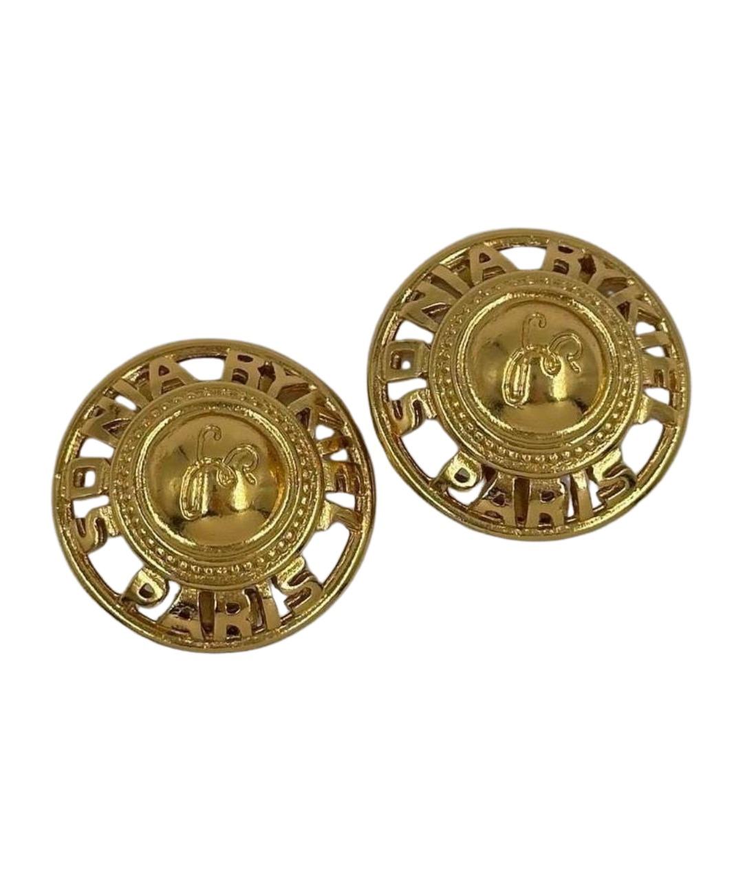 SONIA RYKIEL Золотые позолоченные клипсы, фото 1