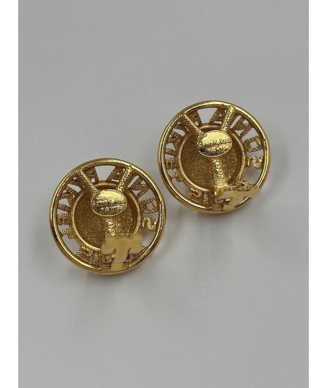 SONIA RYKIEL Золотые позолоченные клипсы, фото 3