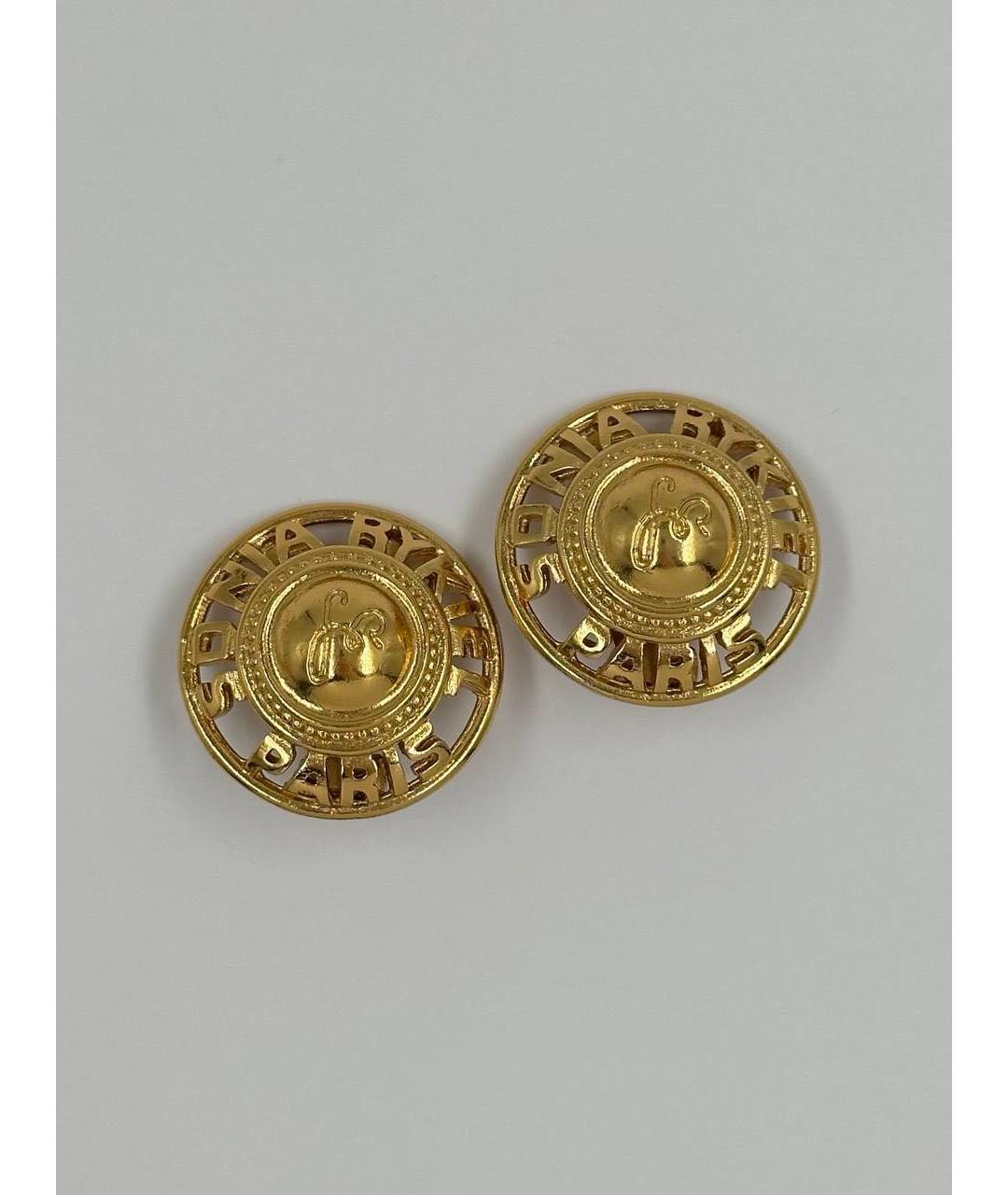 SONIA RYKIEL Золотые позолоченные клипсы, фото 7