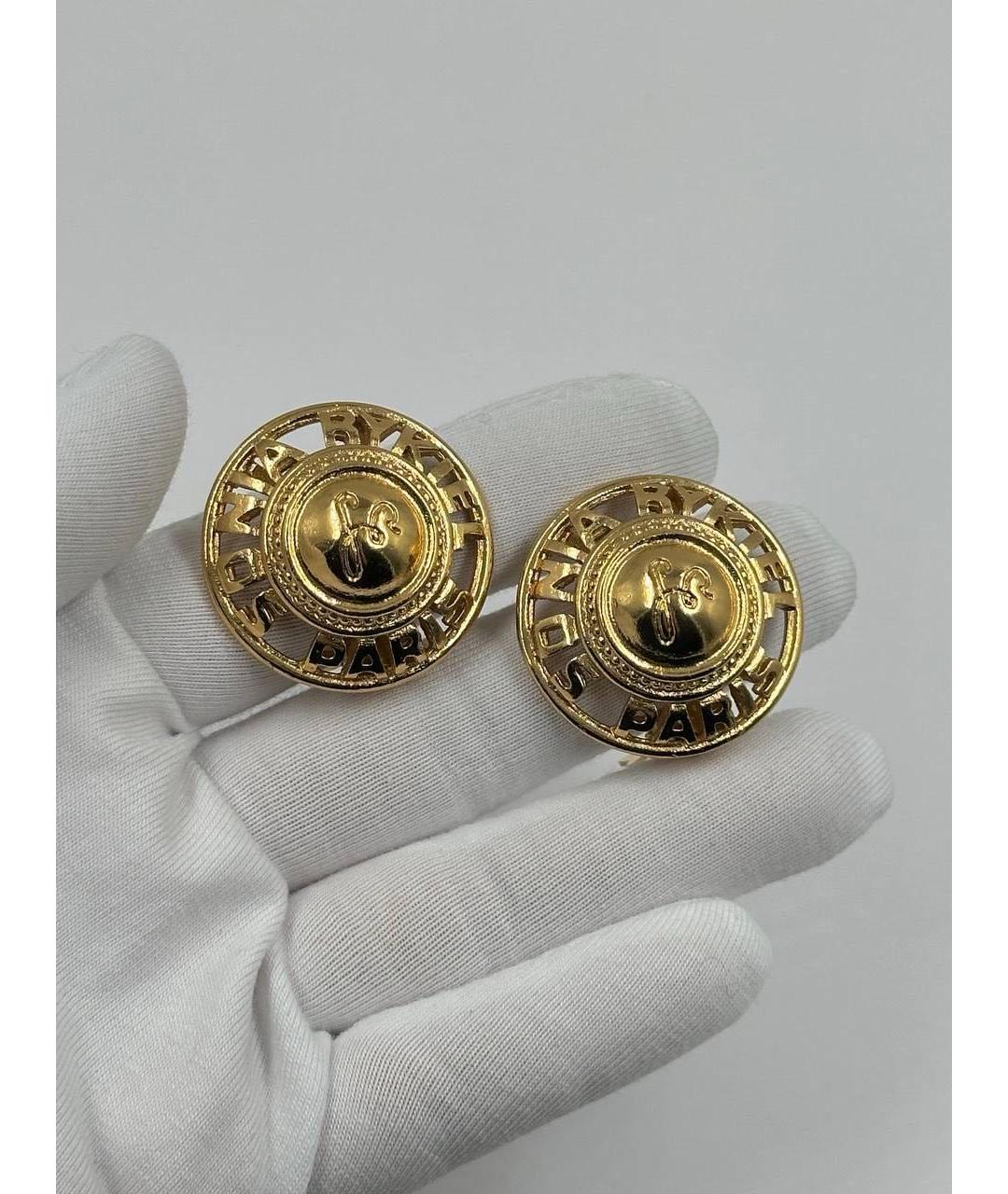 SONIA RYKIEL Золотые позолоченные клипсы, фото 4