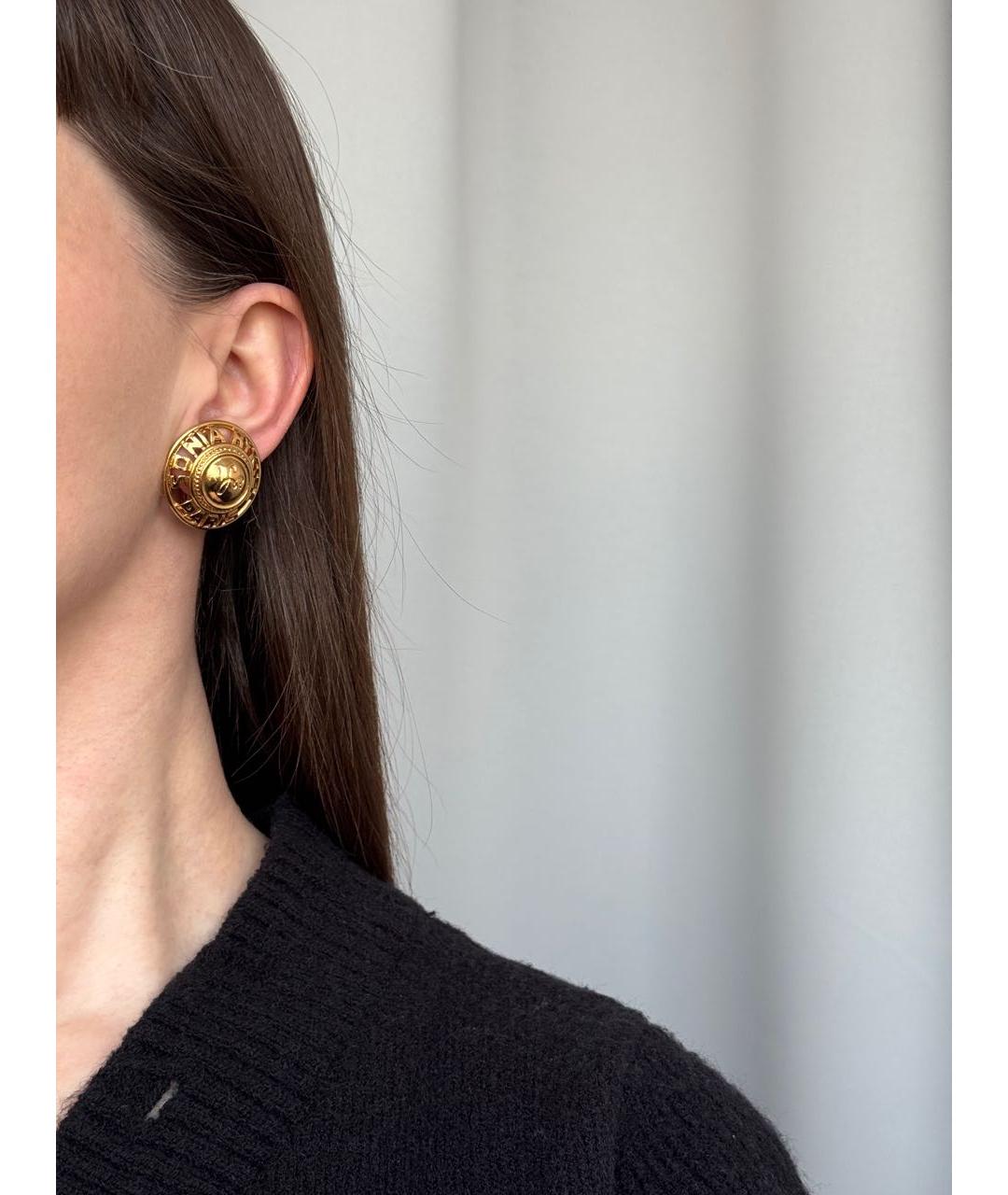 SONIA RYKIEL Золотые позолоченные клипсы, фото 6