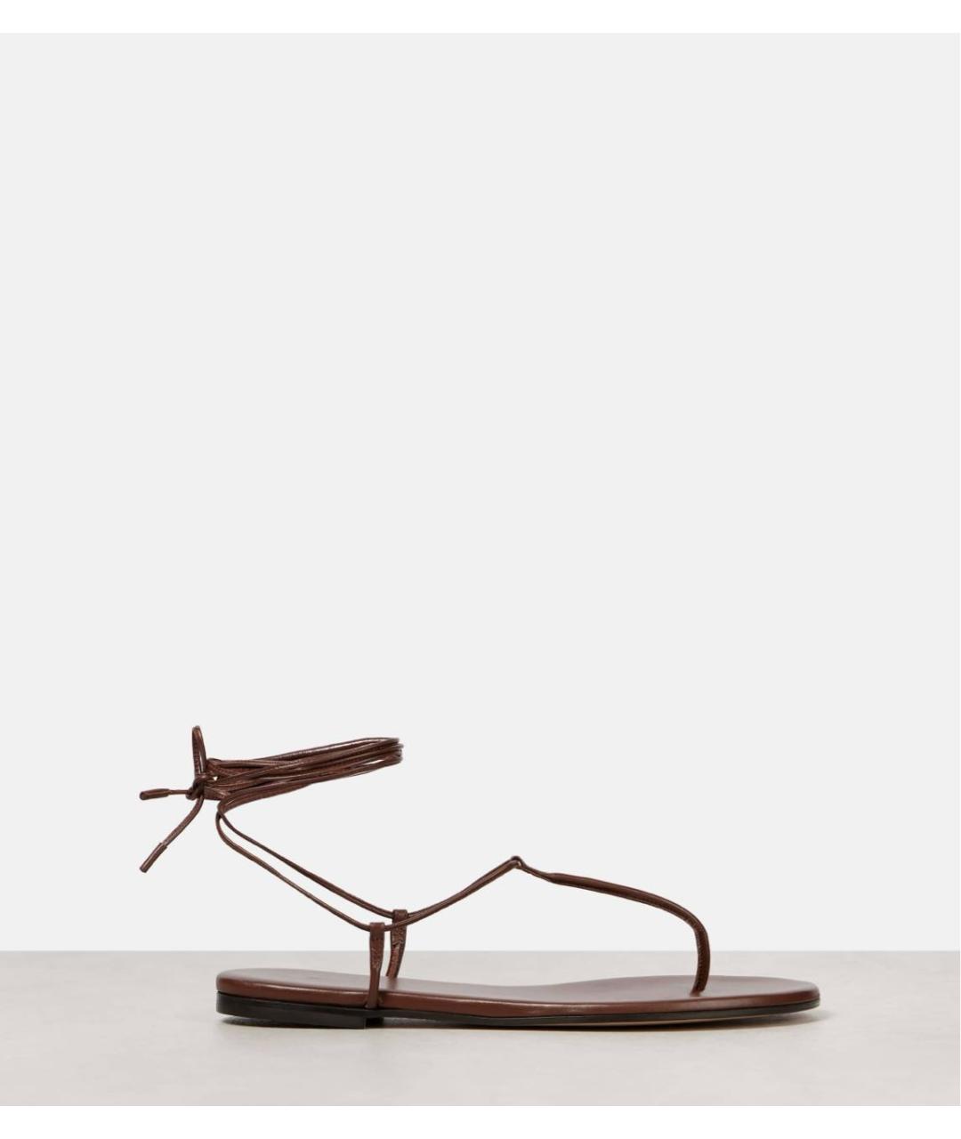 GIANVITO ROSSI Коричневые кожаные сандалии, фото 7
