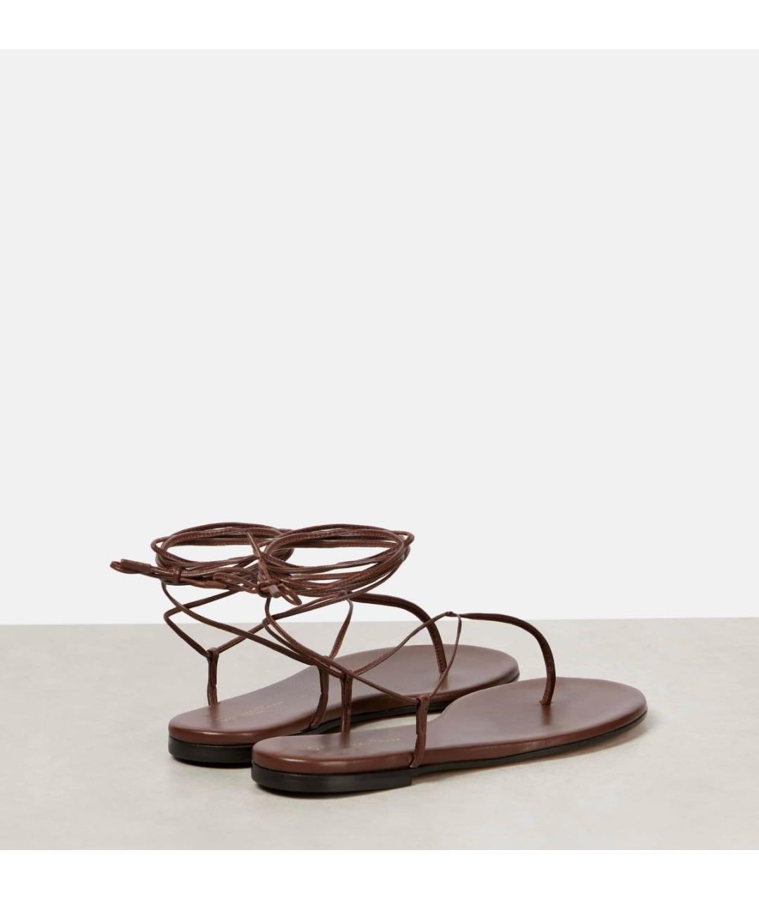 GIANVITO ROSSI Коричневые кожаные сандалии, фото 6