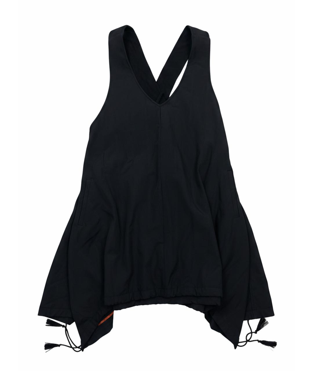 Y-3 Черный хлопковый сарафан, фото 1