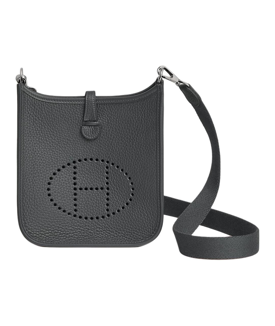 HERMES Черная кожаная сумка через плечо, фото 1