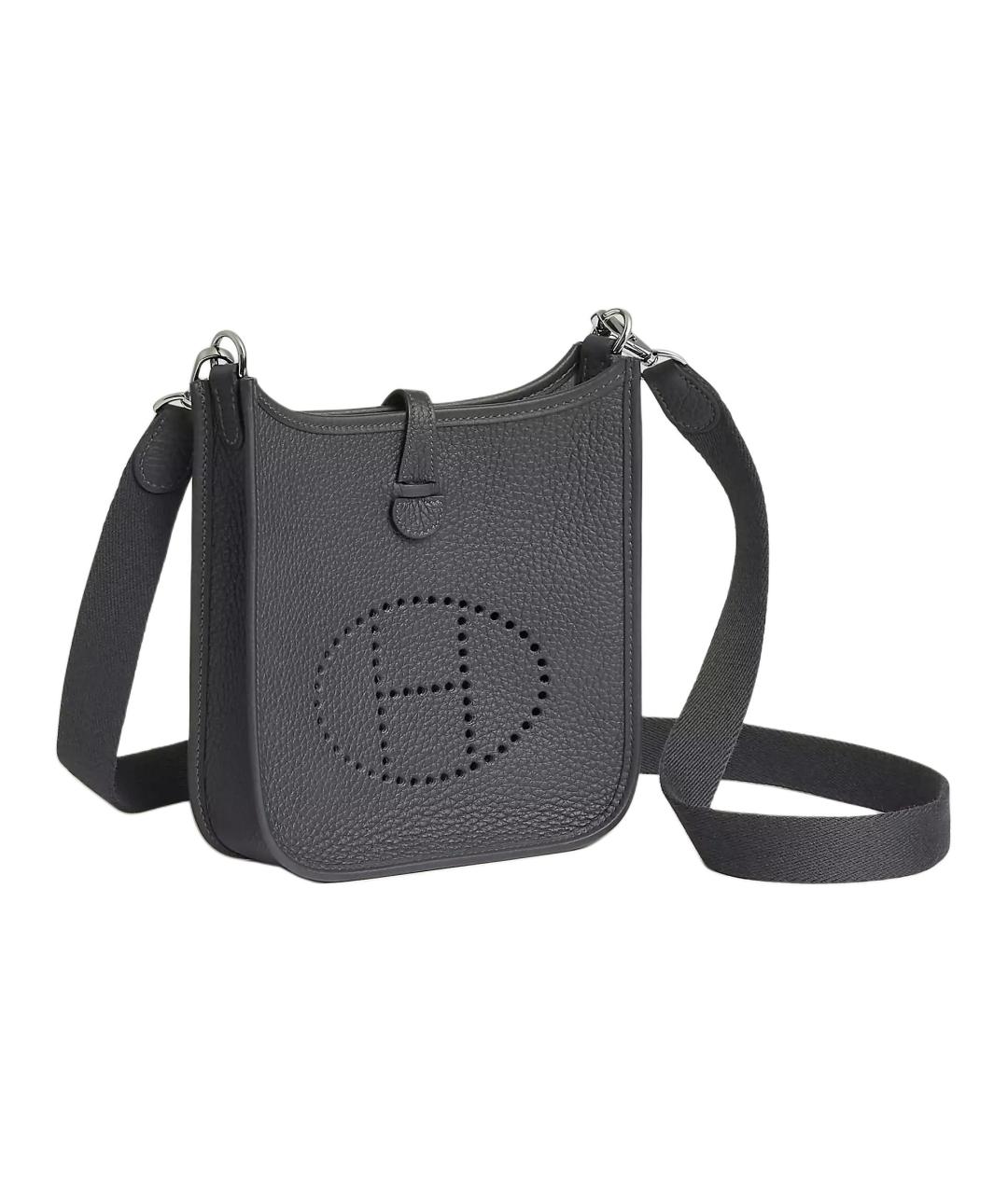 HERMES Черная кожаная сумка через плечо, фото 2