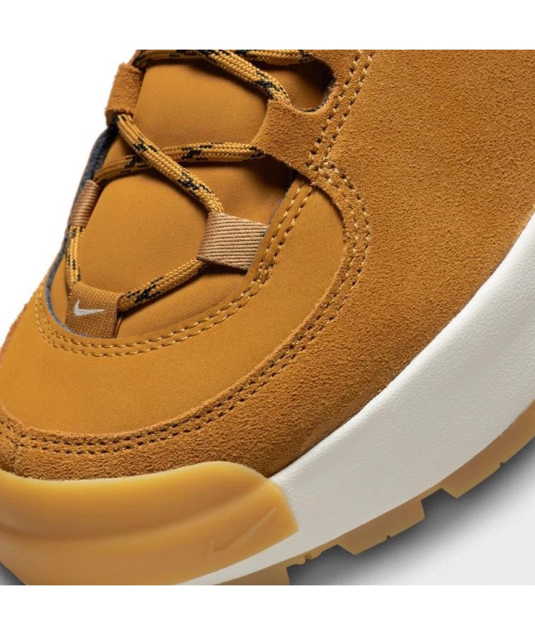 NIKE Оранжевое кожаные высокие кроссовки / кеды, фото 4