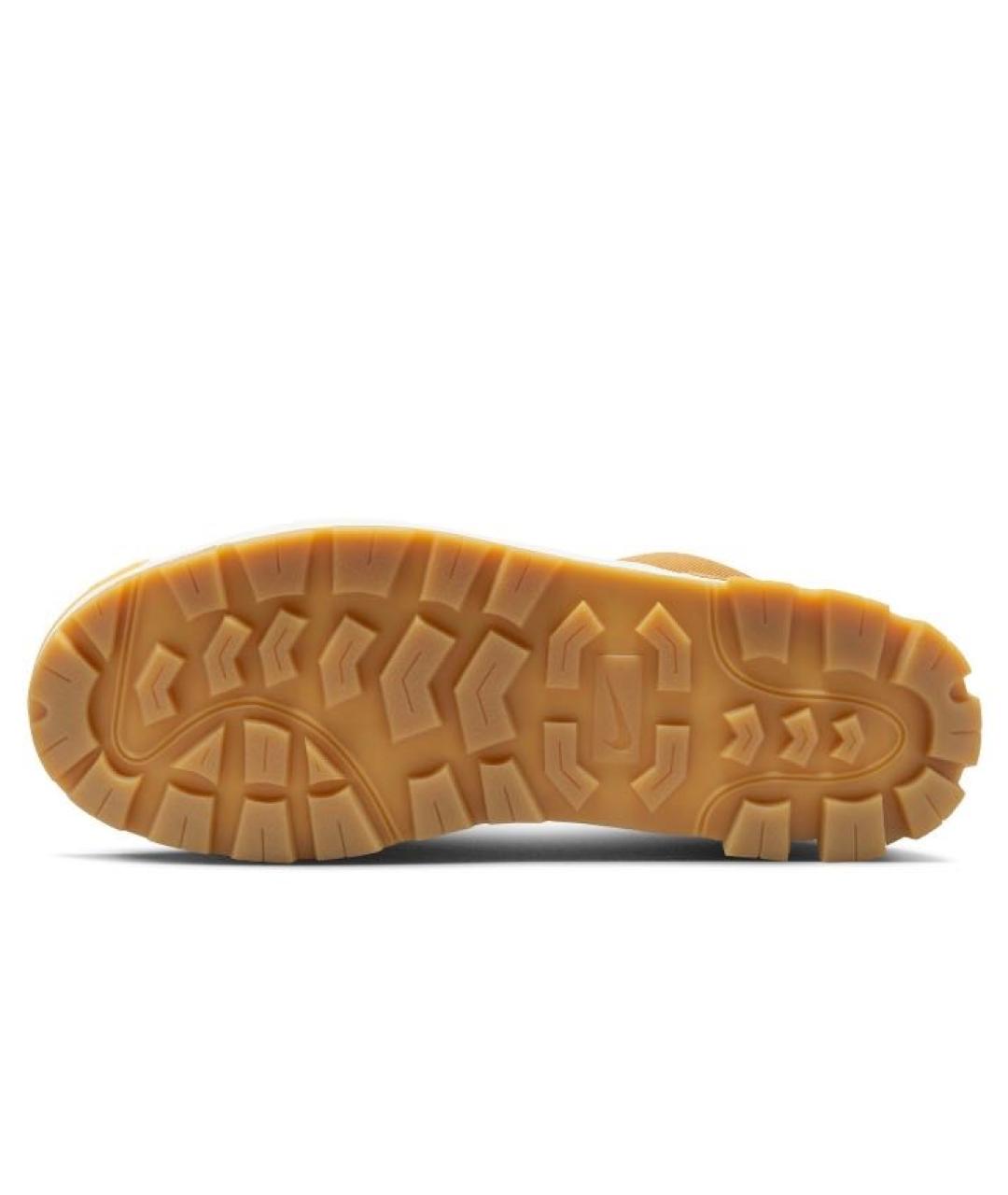 NIKE Оранжевое кожаные высокие кроссовки / кеды, фото 5