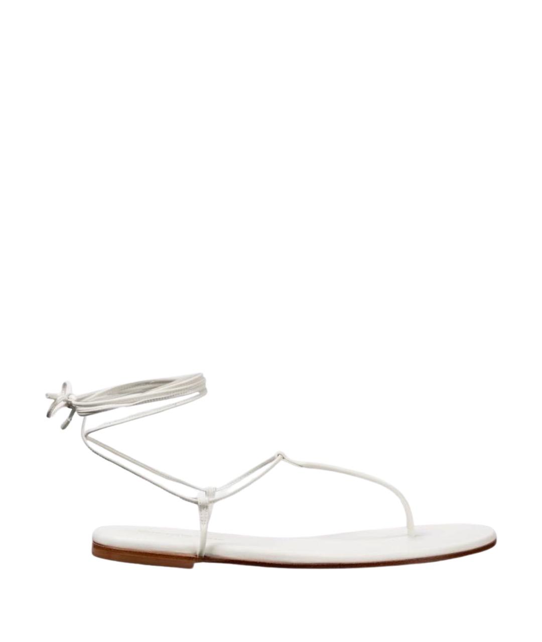 GIANVITO ROSSI Белые кожаные сандалии, фото 1