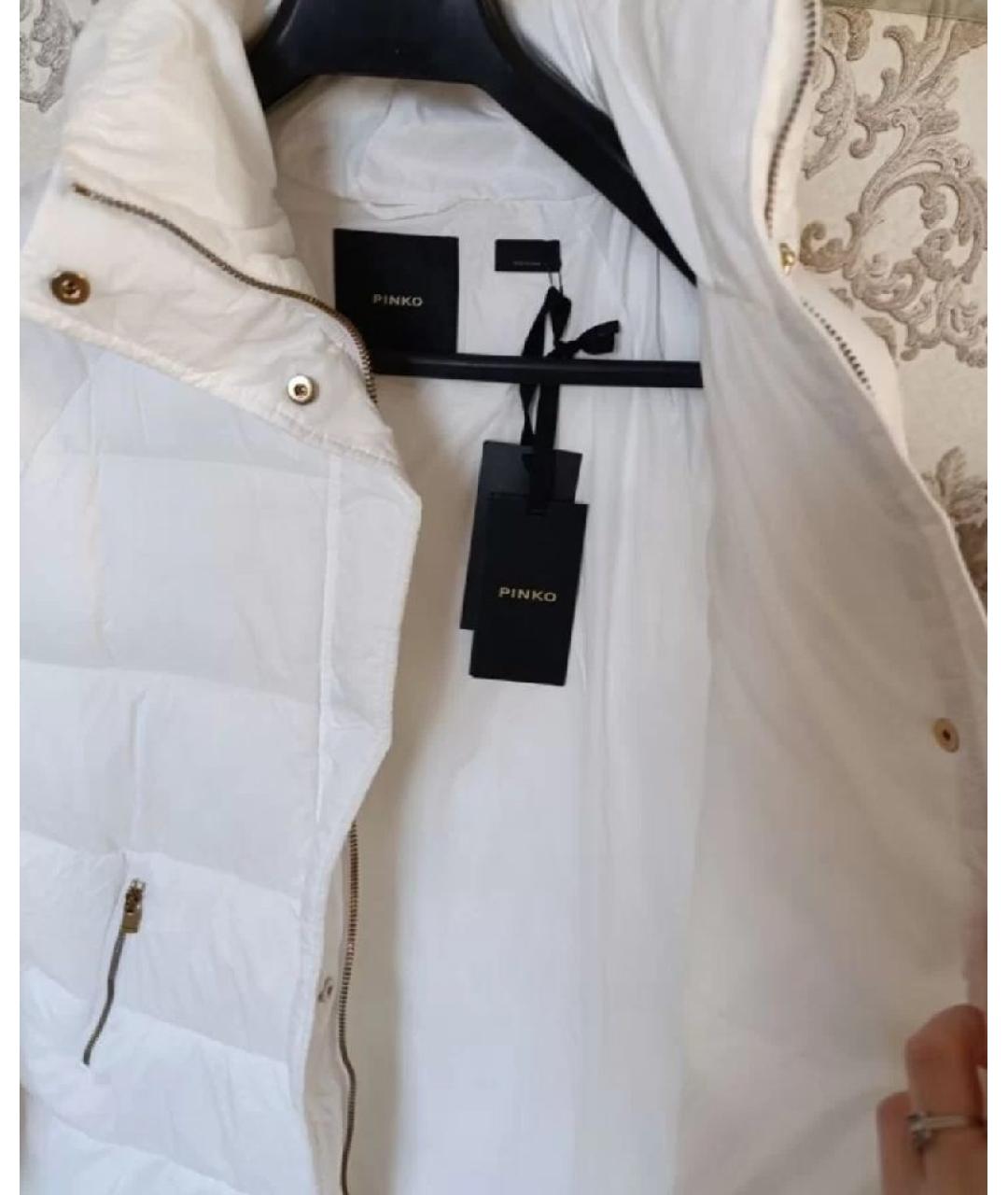 PINKO Белая полиэстеровая куртка, фото 4