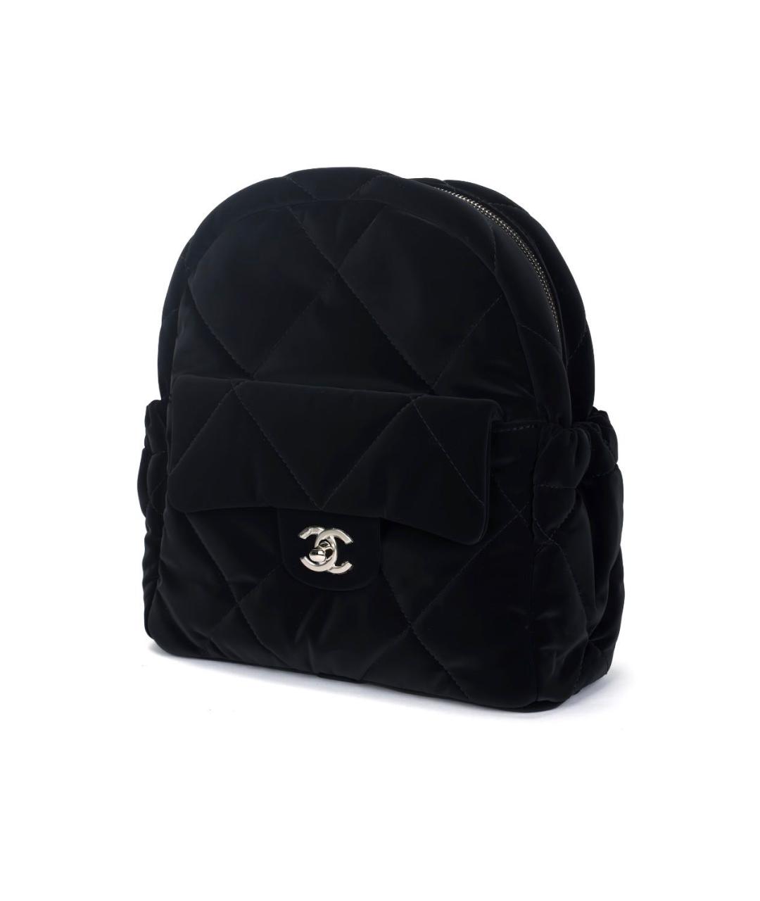 CHANEL Черный тканевый рюкзак, фото 2