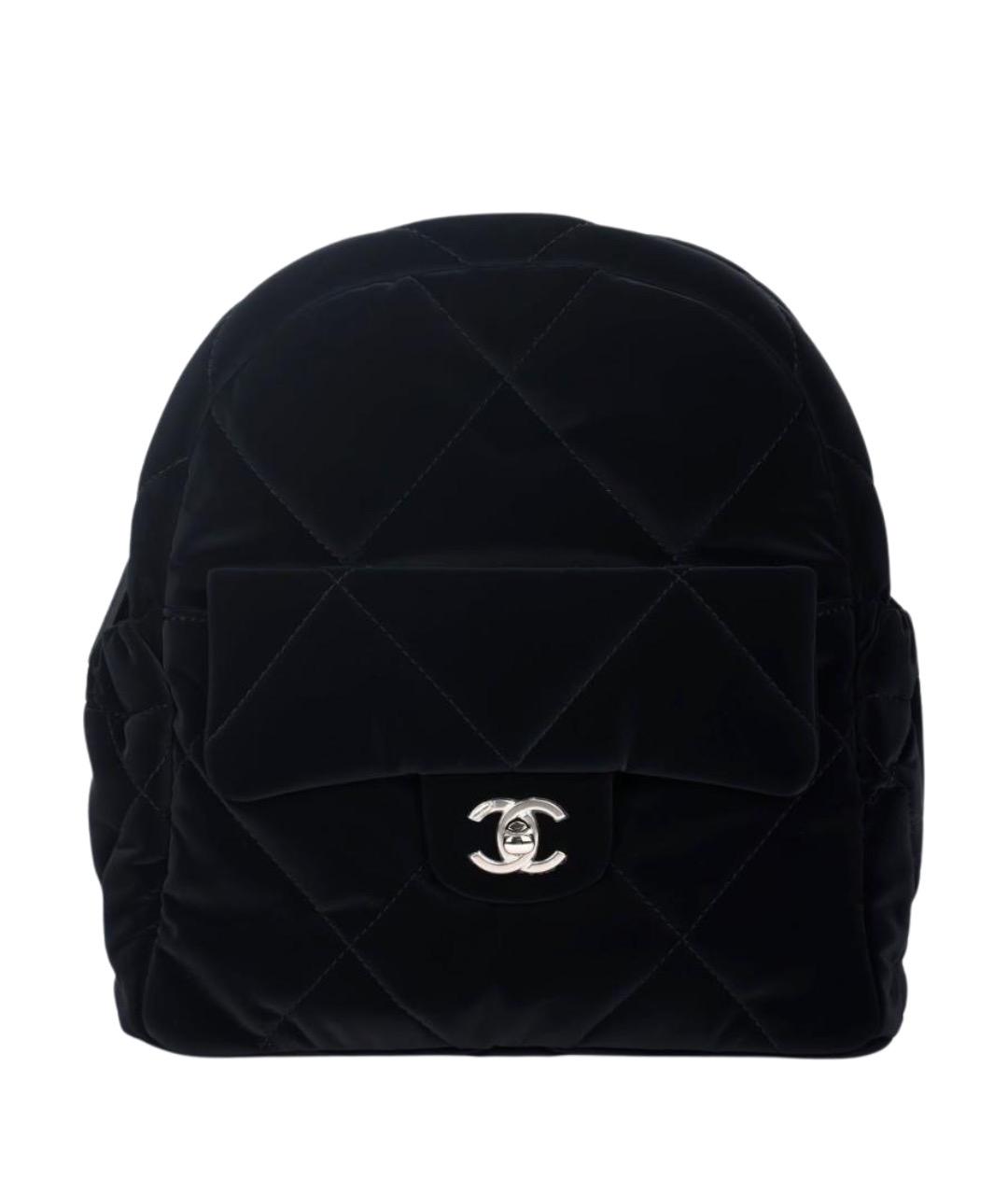 CHANEL Черный тканевый рюкзак, фото 1