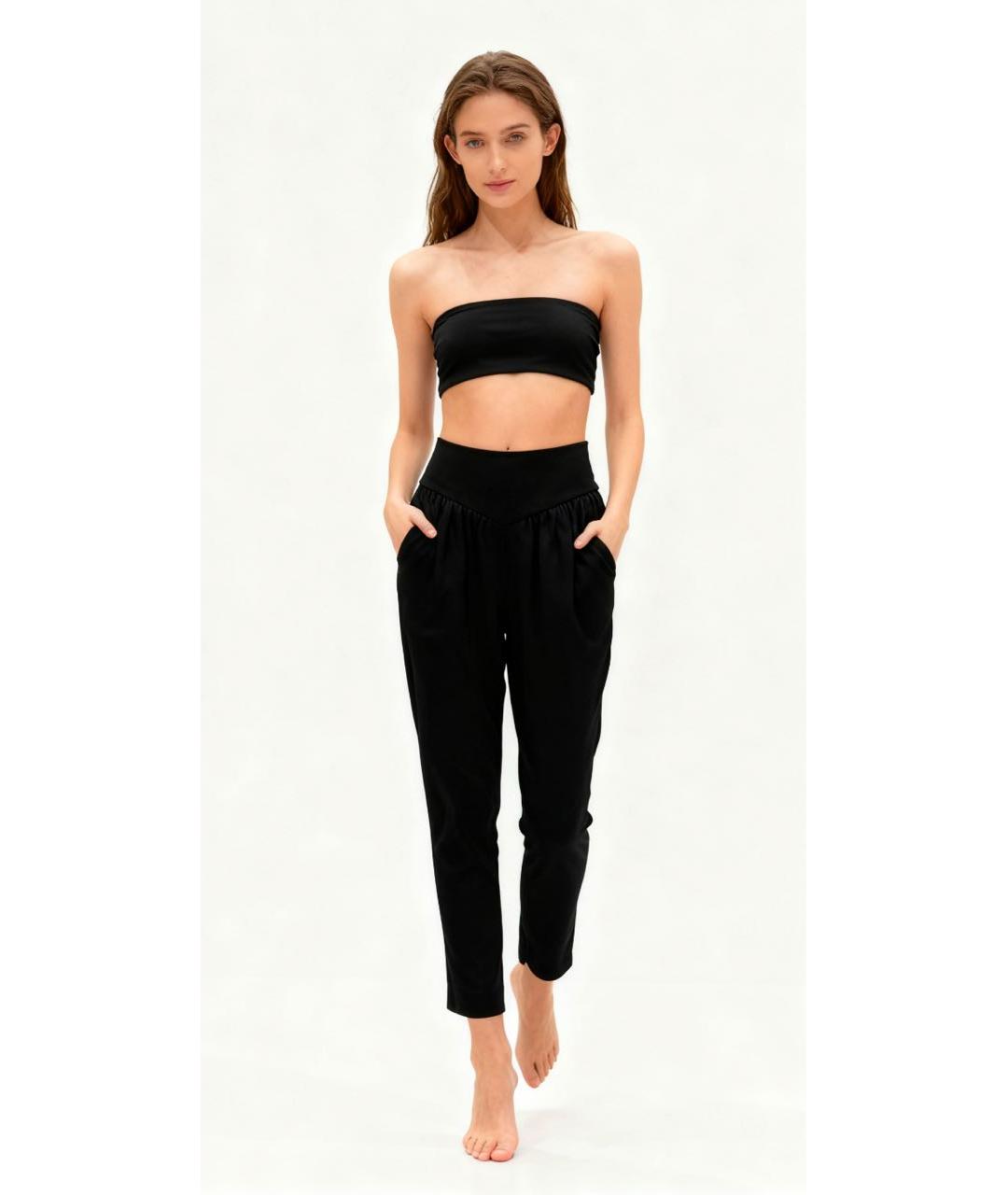 CHLOE Черные ацетатные прямые брюки, фото 4