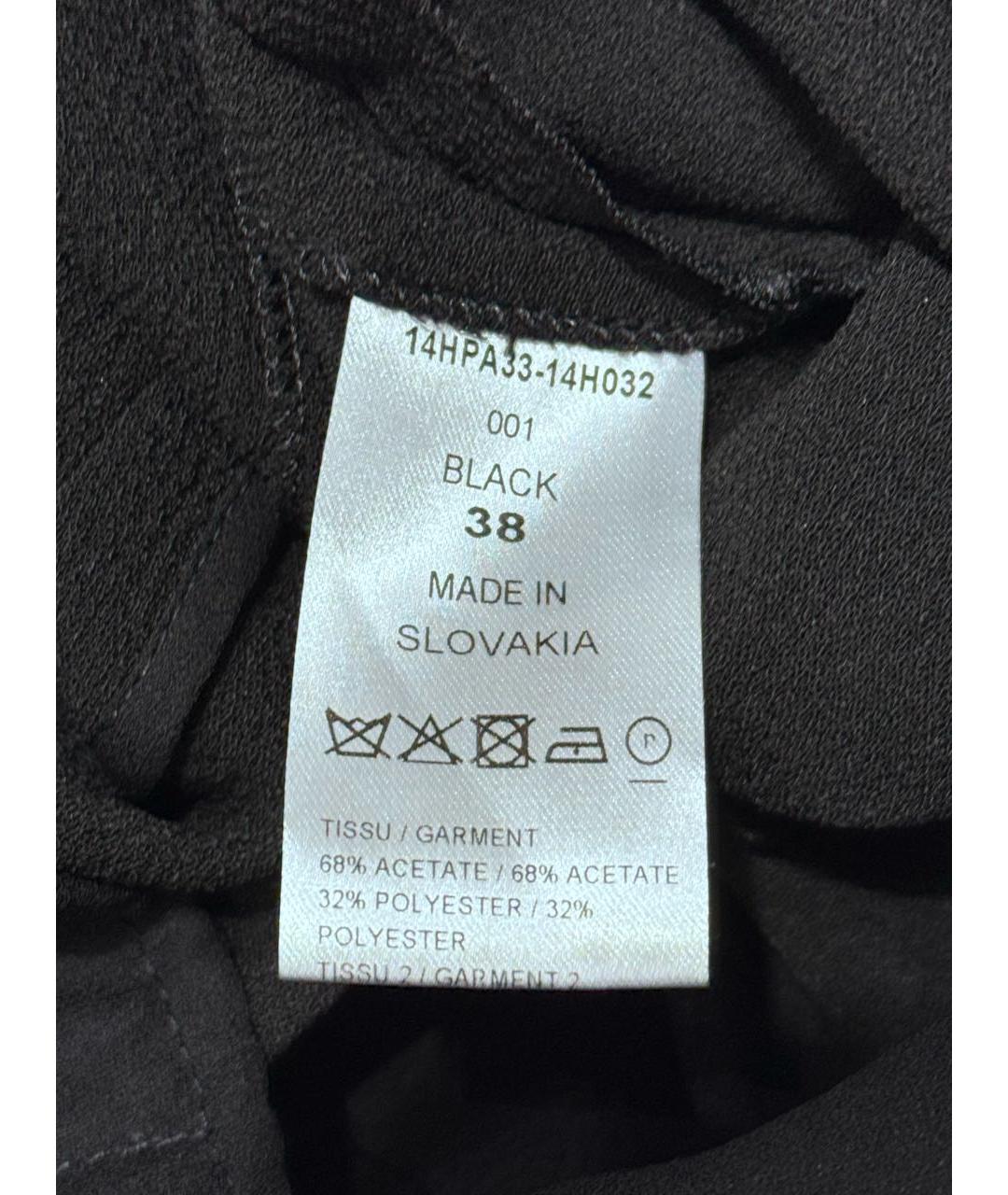 CHLOE Черные ацетатные прямые брюки, фото 5