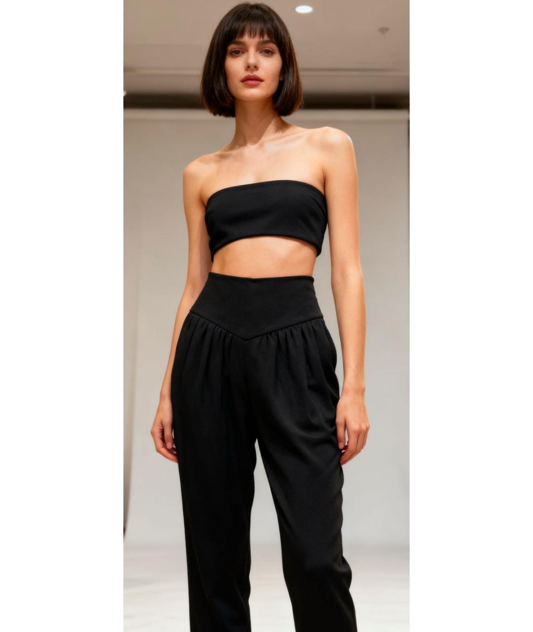 CHLOE Черные ацетатные прямые брюки, фото 7