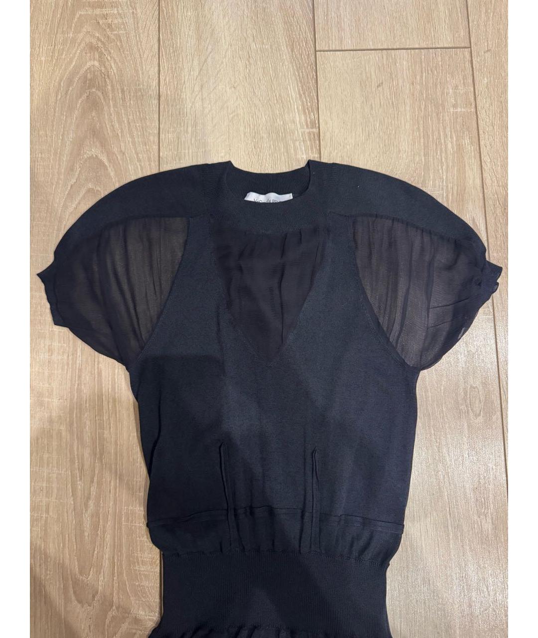 SAINT LAURENT Черное шелковое вечернее платье, фото 4