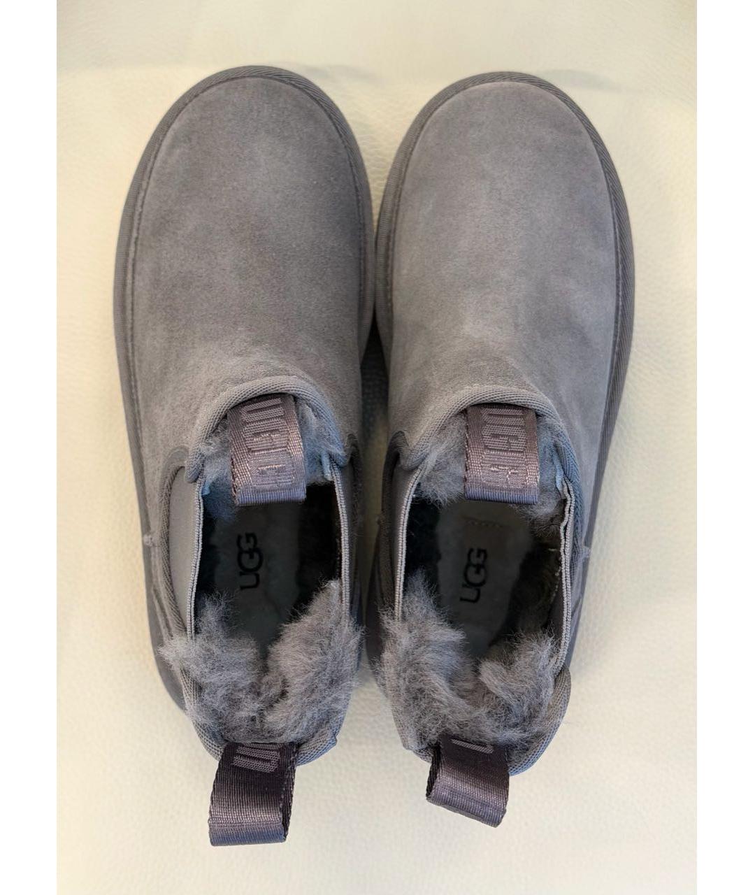 UGG AUSTRALIA Серые замшевые полусапоги, фото 3