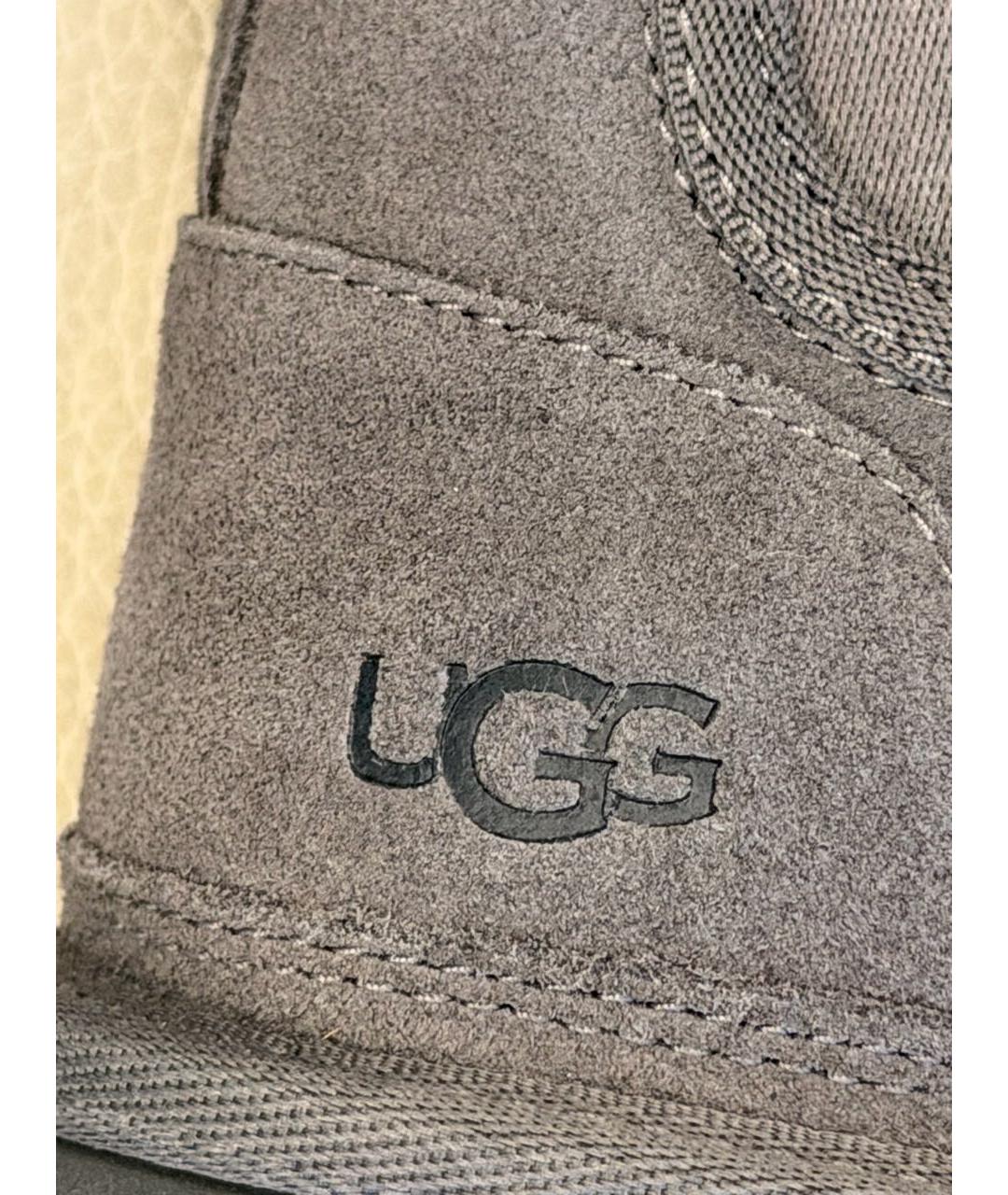 UGG AUSTRALIA Серые замшевые полусапоги, фото 6