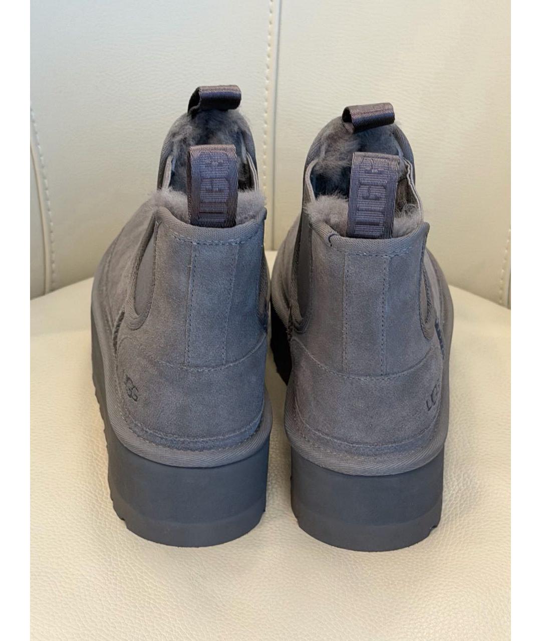 UGG AUSTRALIA Серые замшевые полусапоги, фото 4