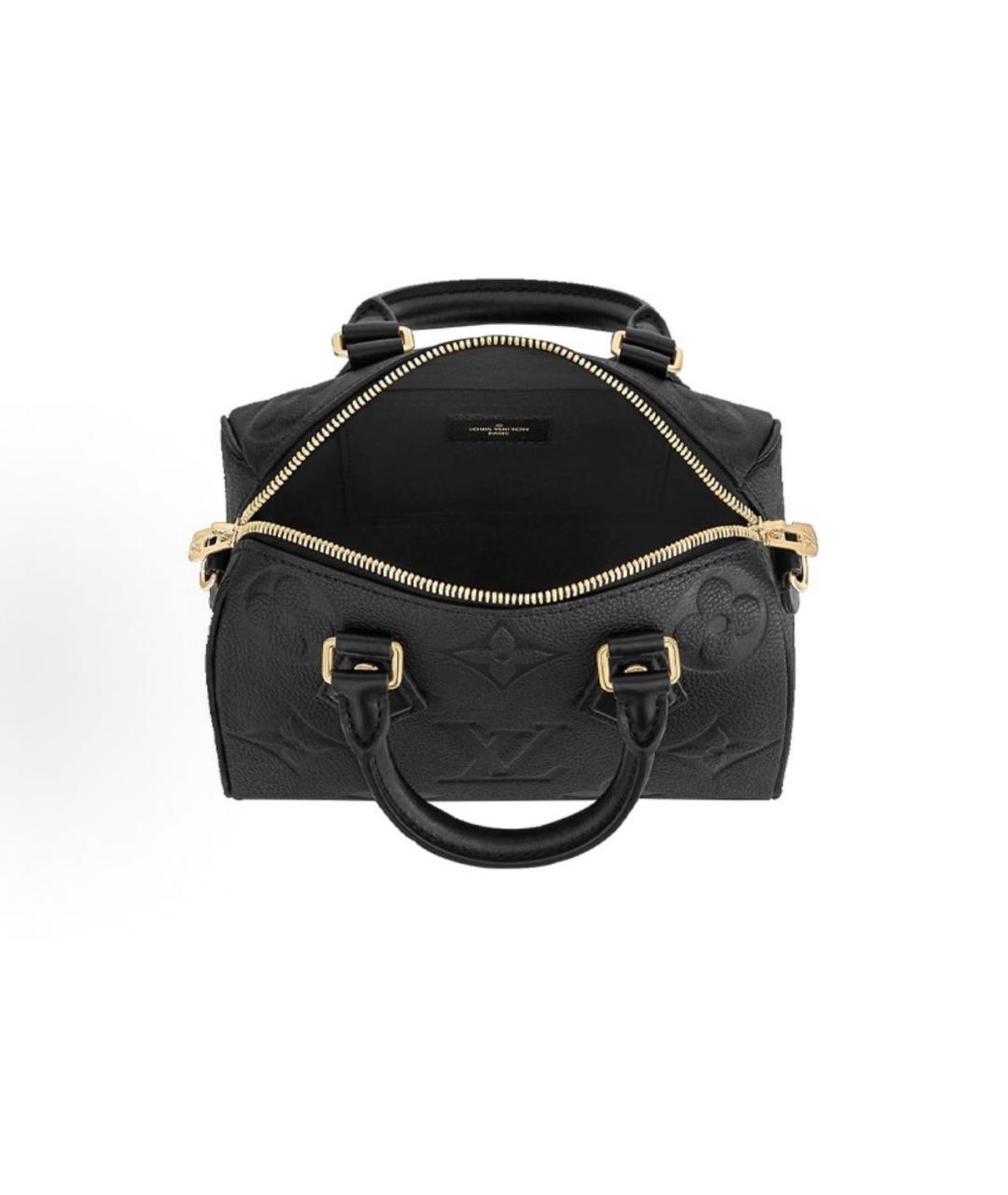 LOUIS VUITTON Черная кожаная сумка с короткими ручками, фото 4