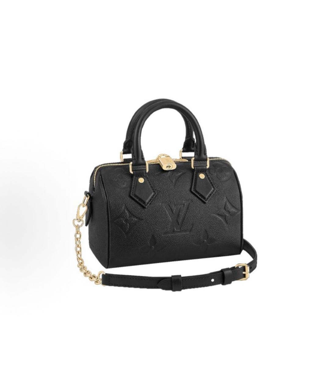 LOUIS VUITTON Черная кожаная сумка с короткими ручками, фото 2