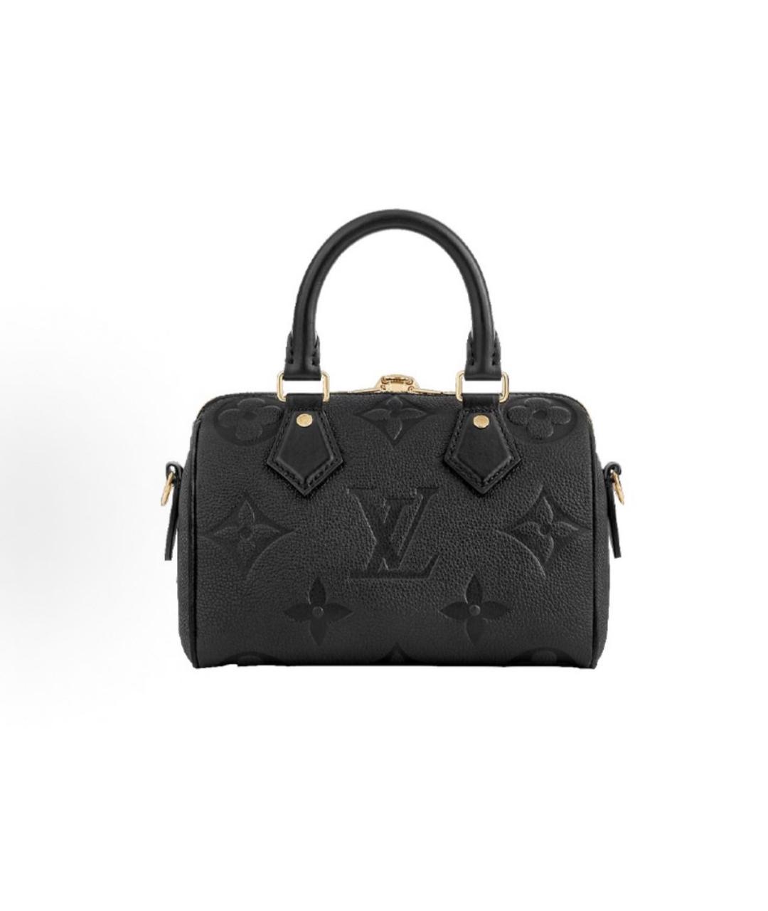 LOUIS VUITTON Черная кожаная сумка с короткими ручками, фото 3