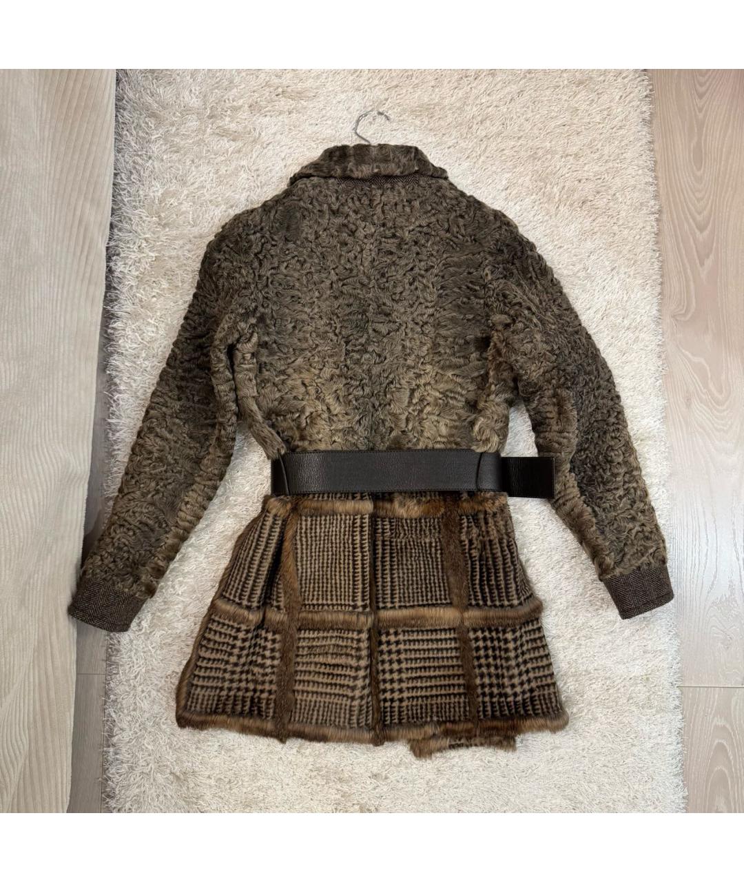 ETRO Коричневая шерстяная шуба, фото 2