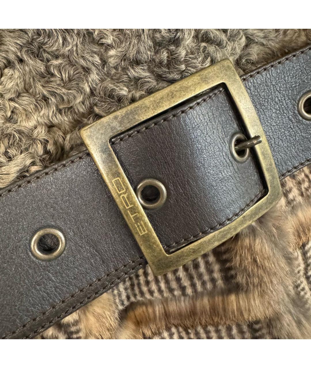 ETRO Коричневая шерстяная шуба, фото 5