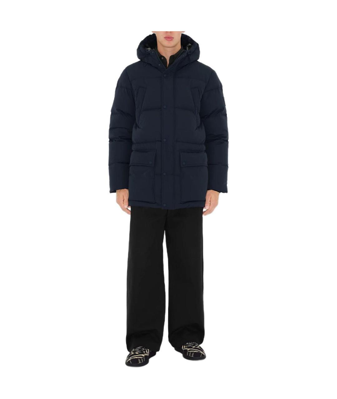 BURBERRY Темно-синий пуховик, фото 2