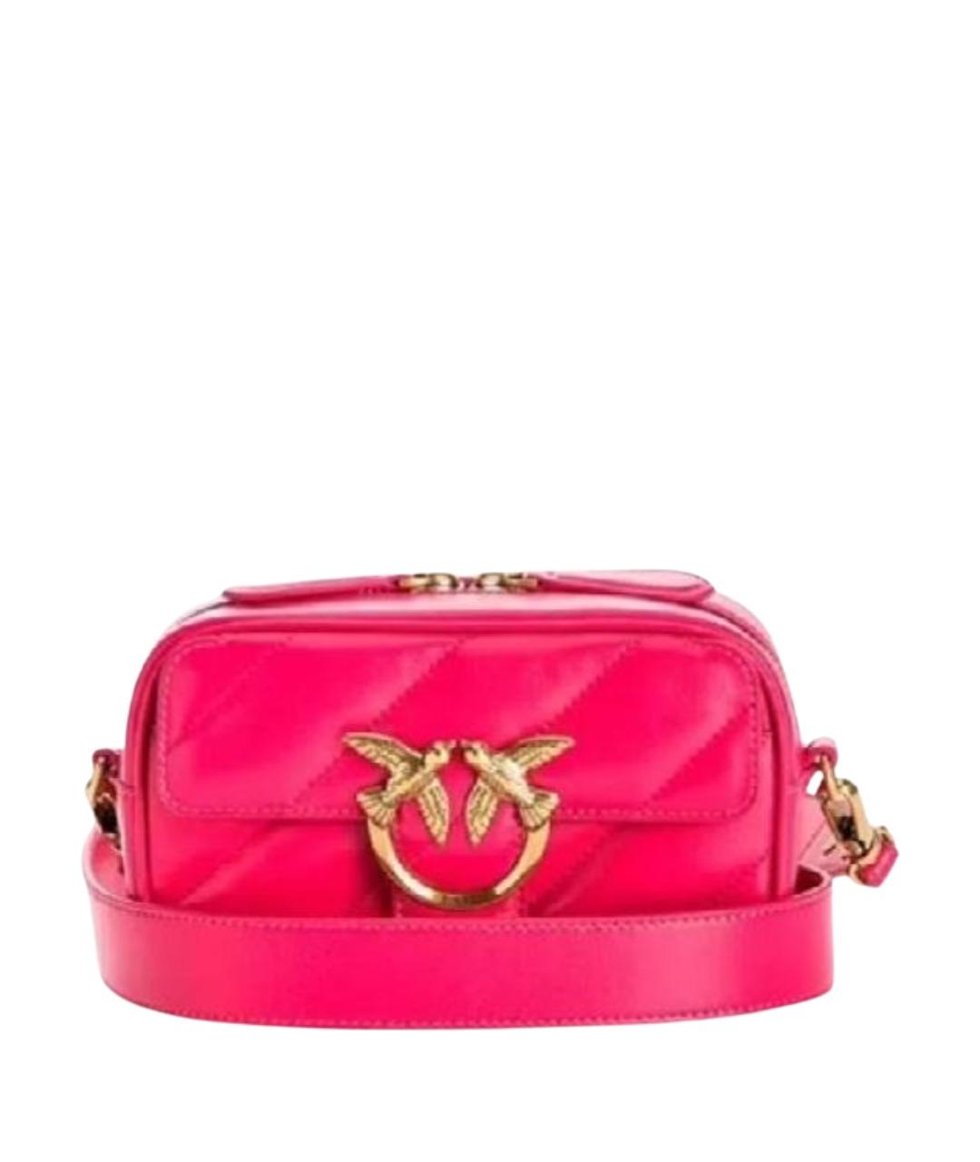 PINKO Розовая кожаная сумка через плечо, фото 1
