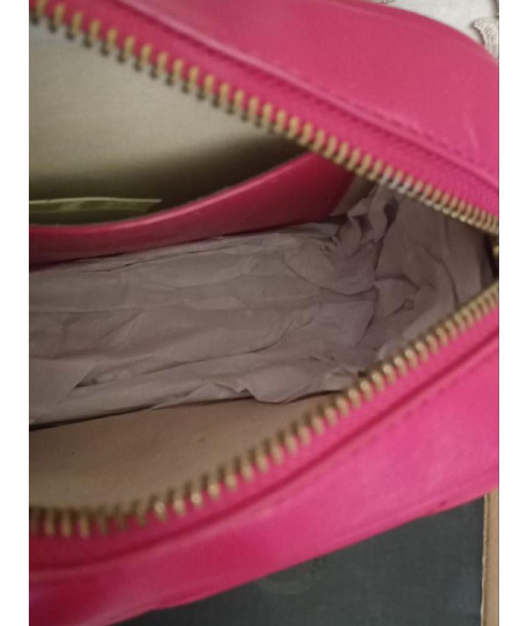 PINKO Розовая кожаная сумка через плечо, фото 4