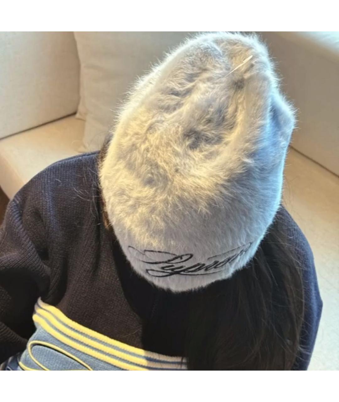 SUPREME Голубая шапка, фото 3