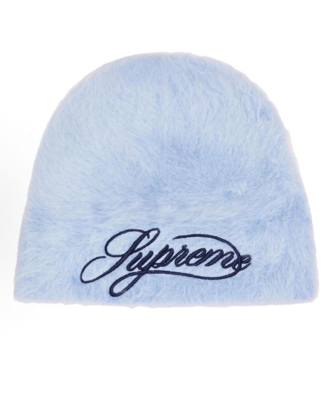 SUPREME Голубая шапка, фото 6