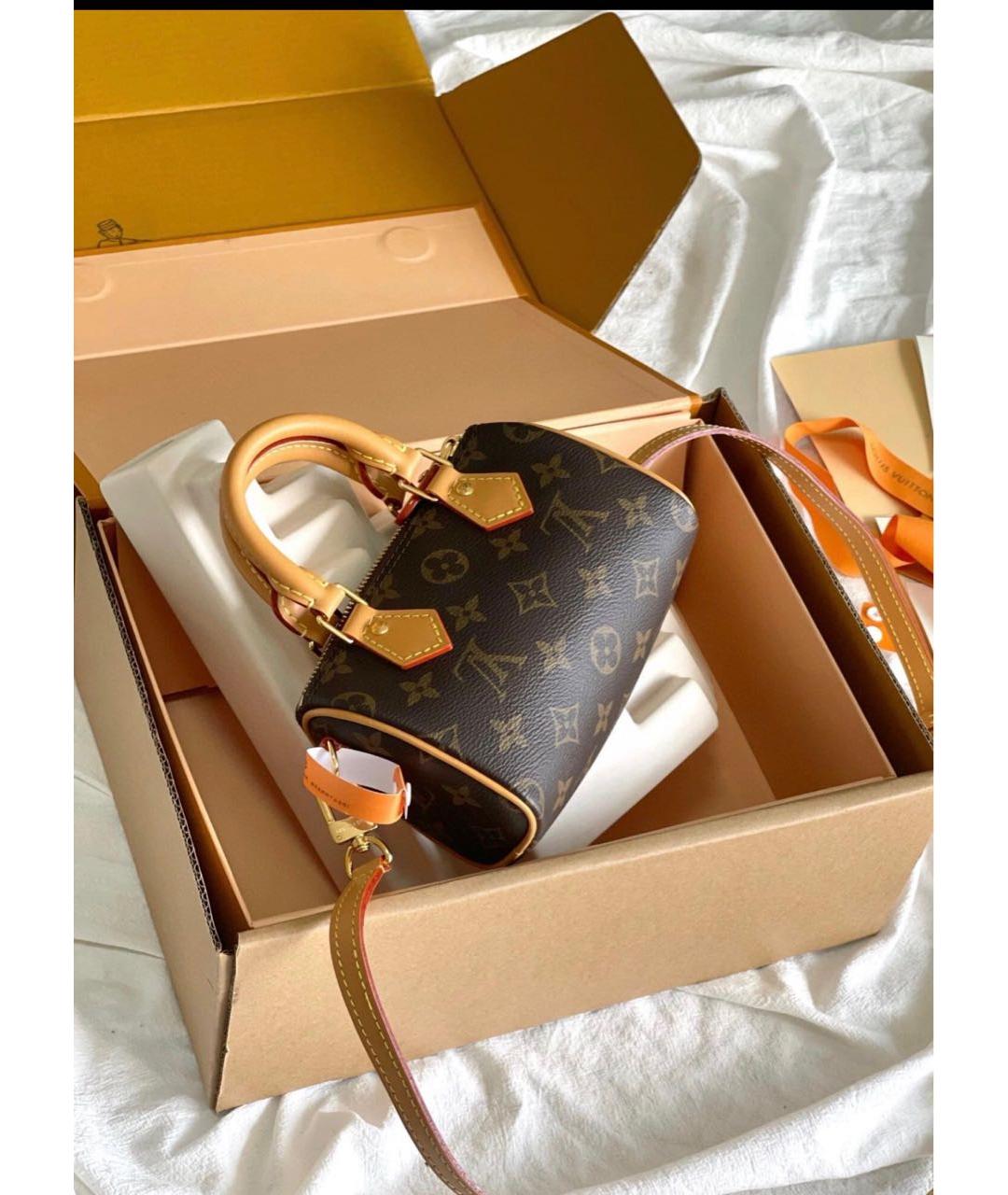 LOUIS VUITTON Коричневая сумка с короткими ручками, фото 5