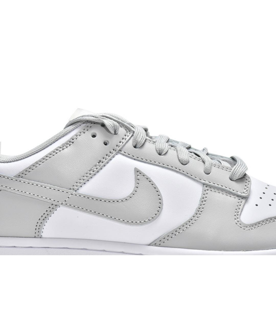 NIKE Серые кожаные низкие кроссовки / кеды, фото 6