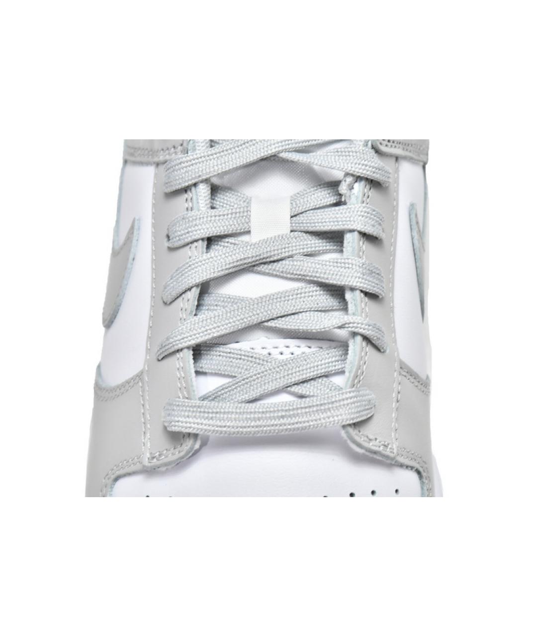 NIKE Серые кожаные низкие кроссовки / кеды, фото 8