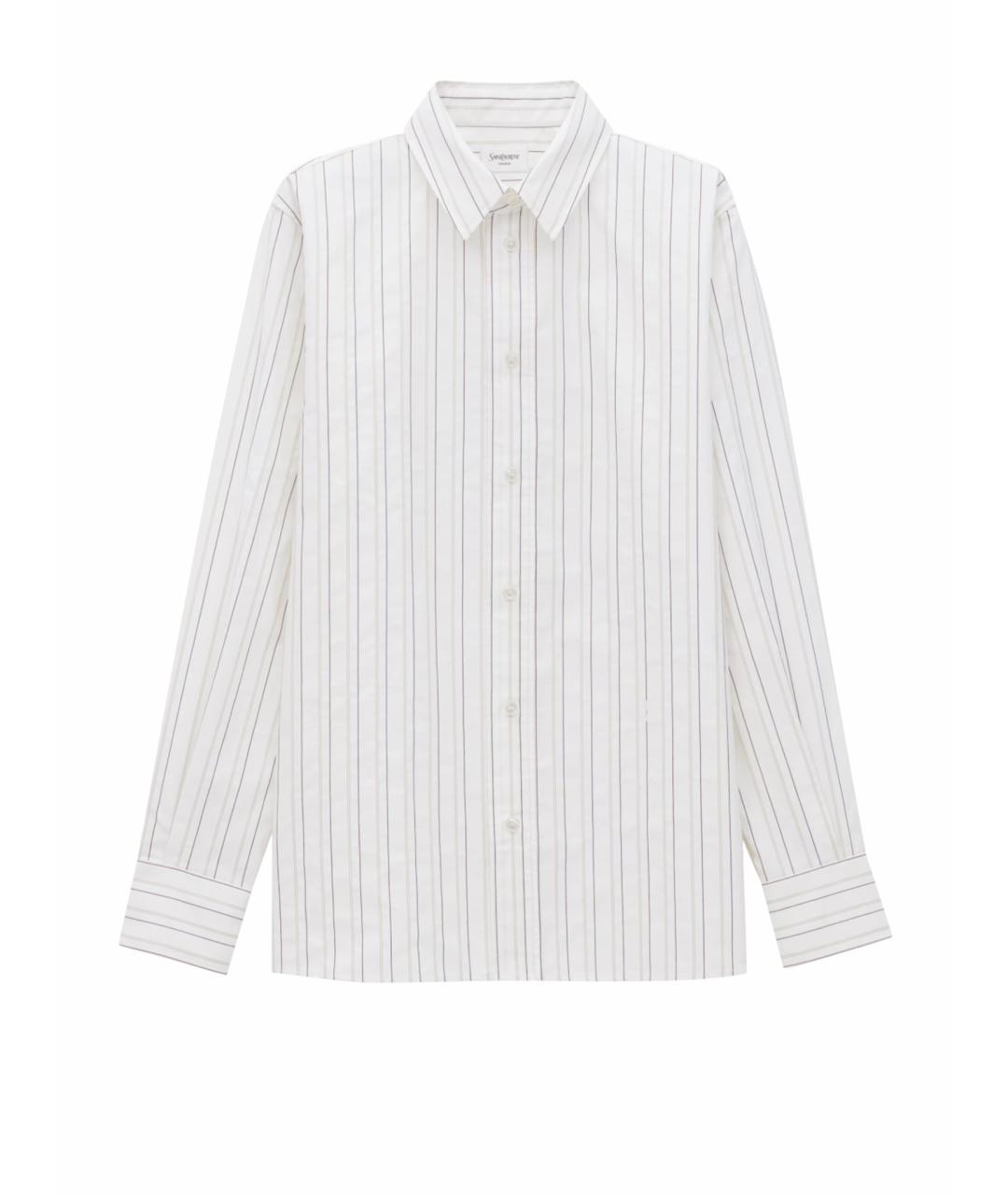 SAINT LAURENT Белая хлопковая классическая рубашка, фото 1