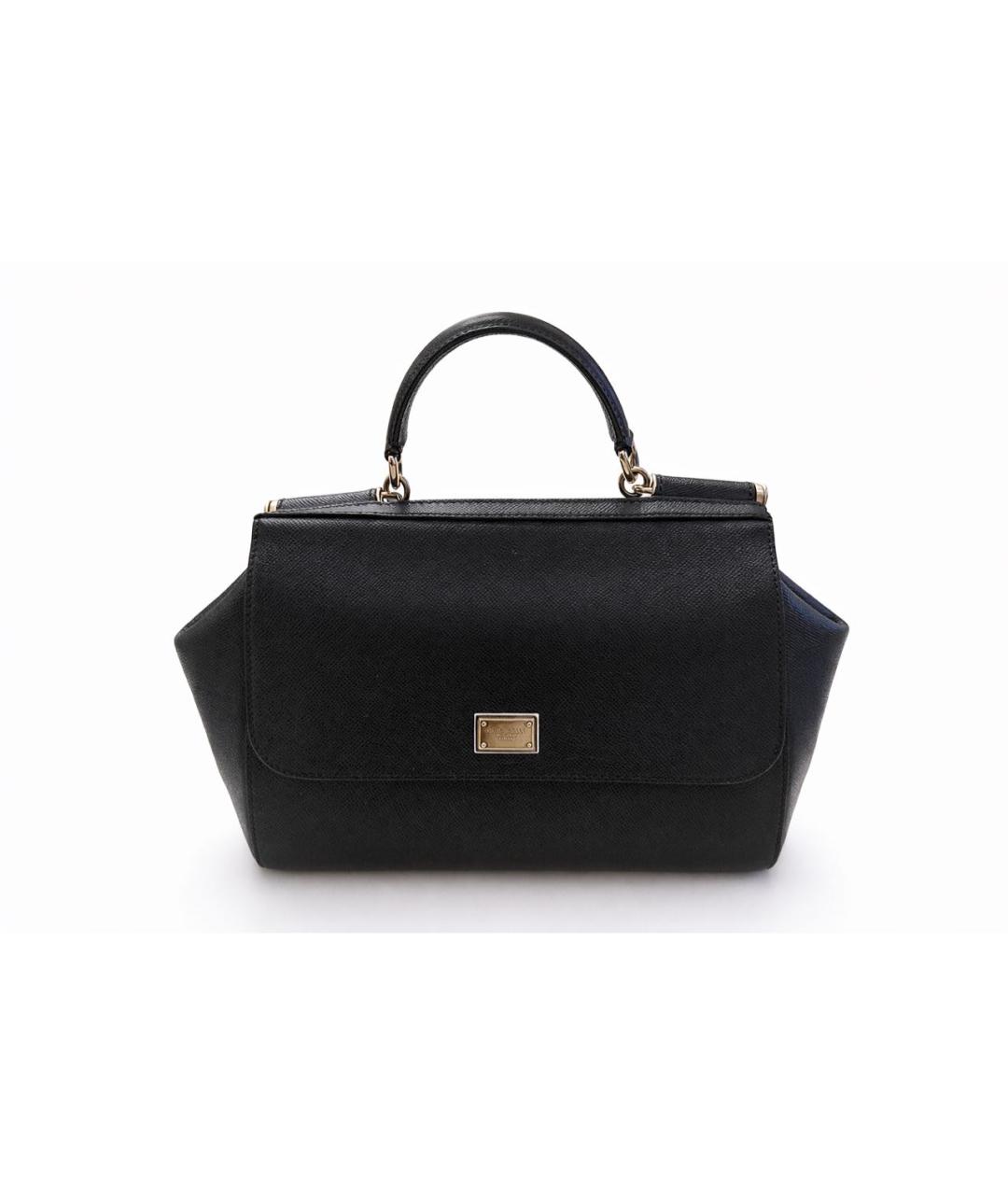 DOLCE&GABBANA Черная кожаная сумка через плечо, фото 9