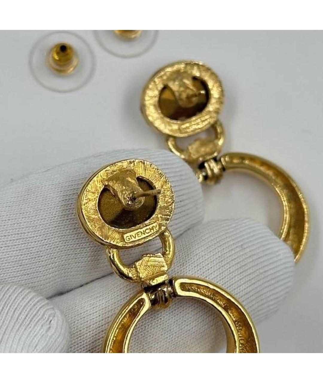 GIVENCHY Золотые позолоченные серьги, фото 7