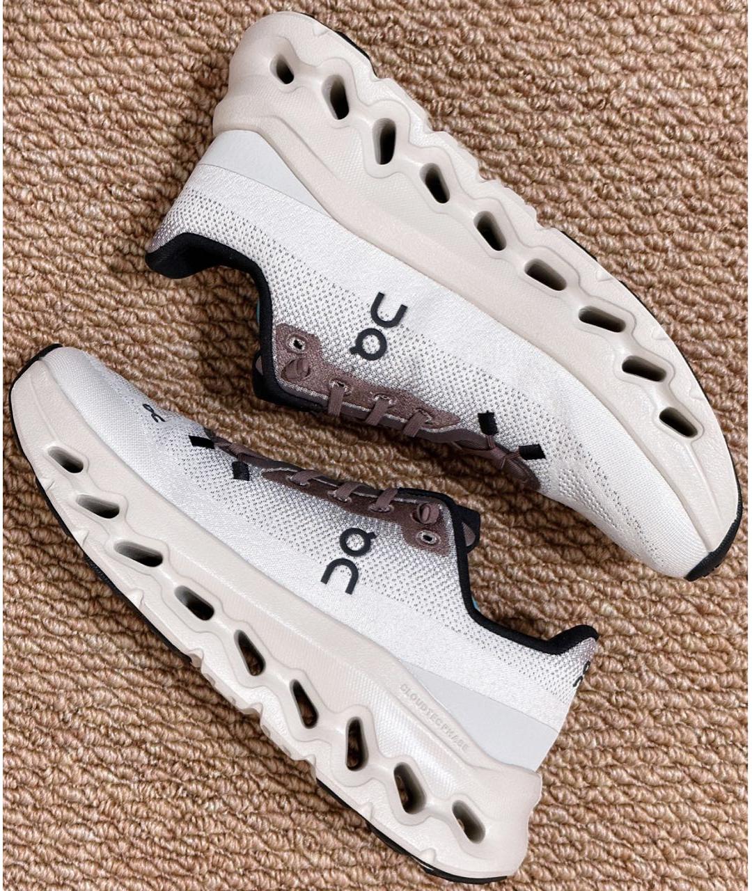 ON Бежевые текстильные кроссовки, фото 8