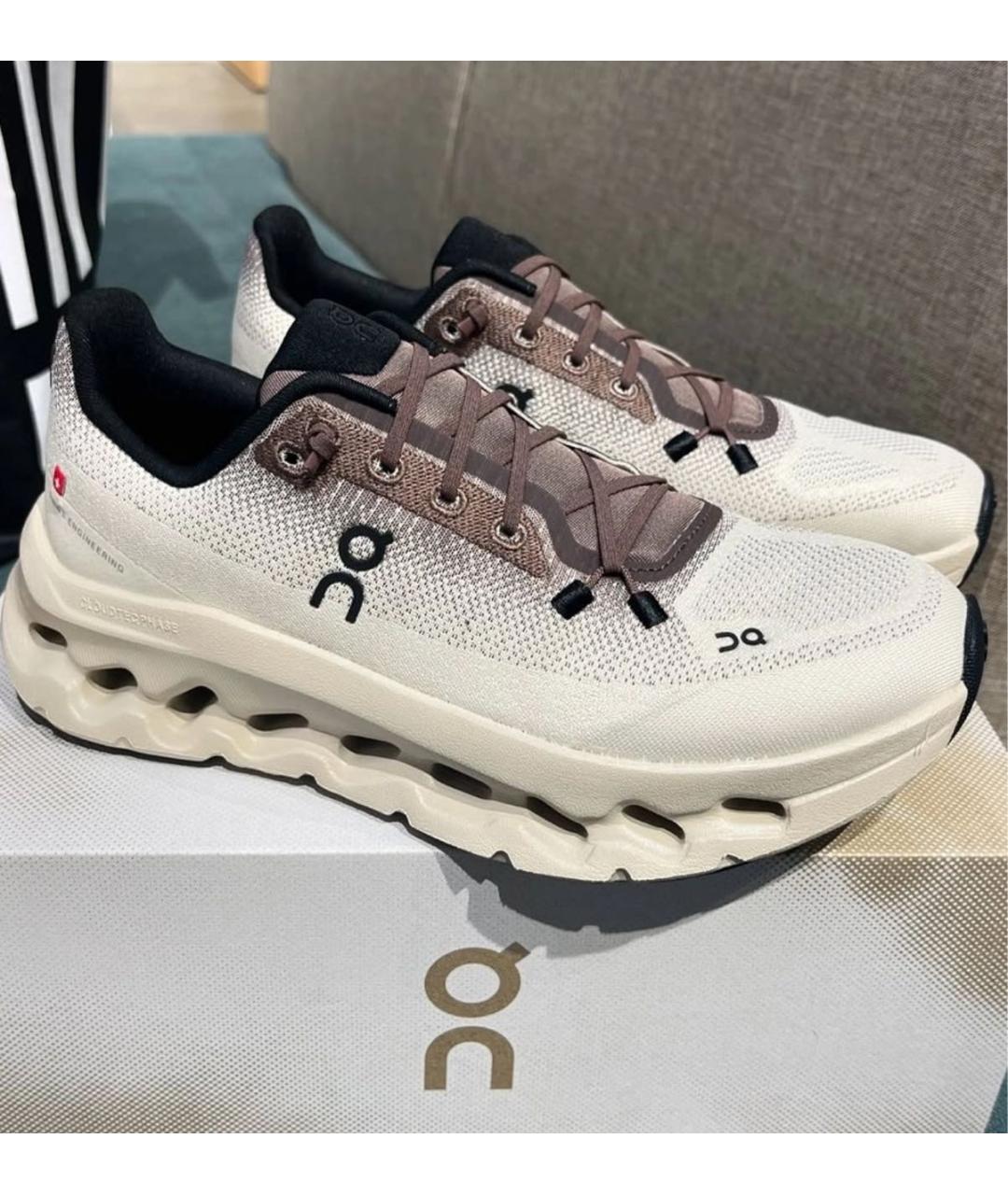 ON Бежевые текстильные кроссовки, фото 5