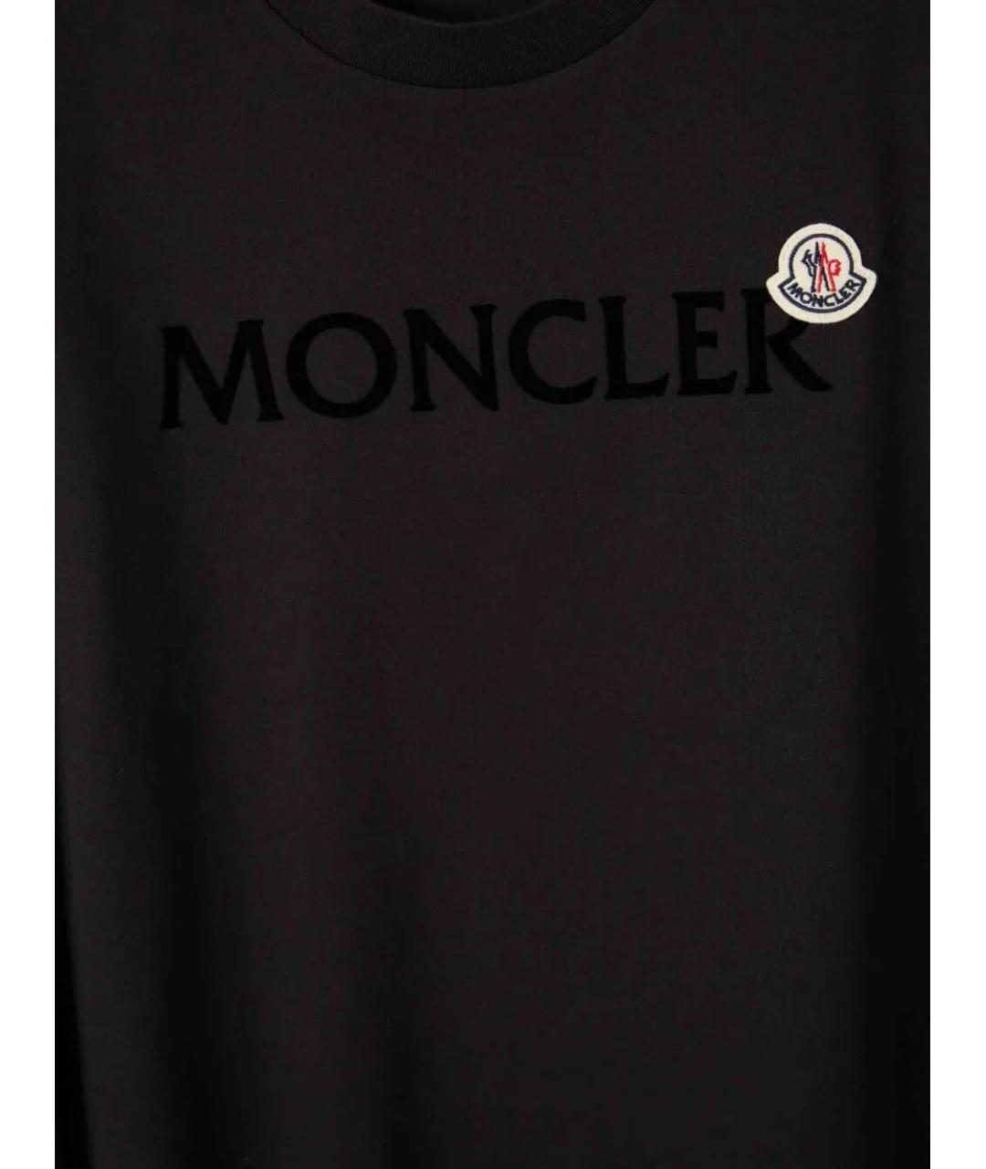 MONCLER Черный хлопковый джемпер / свитер, фото 3