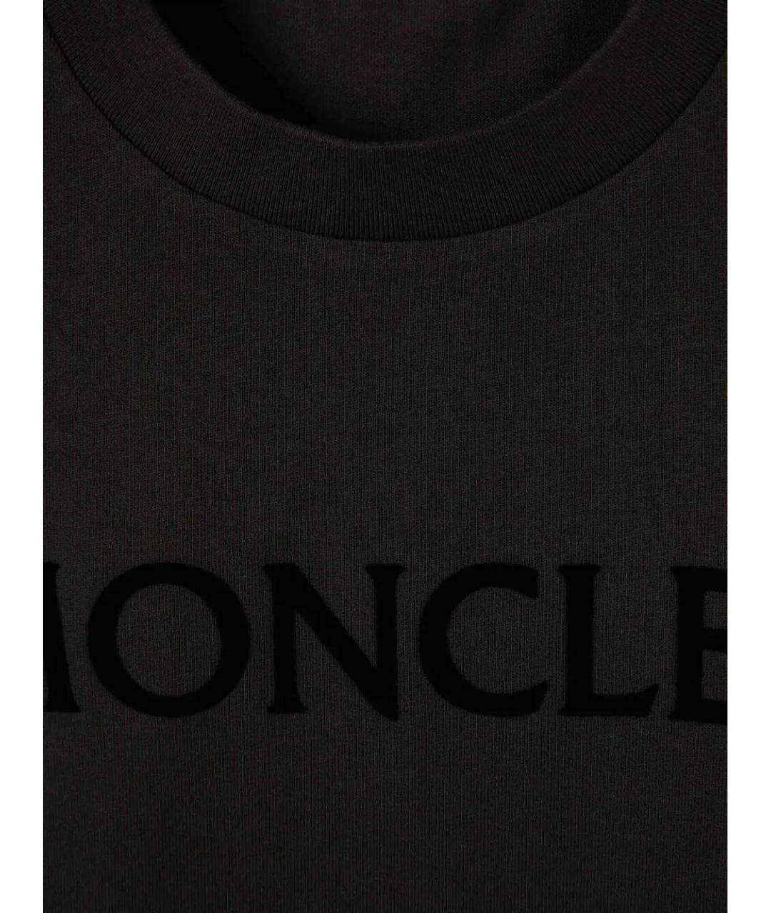 MONCLER Черный хлопковый джемпер / свитер, фото 4