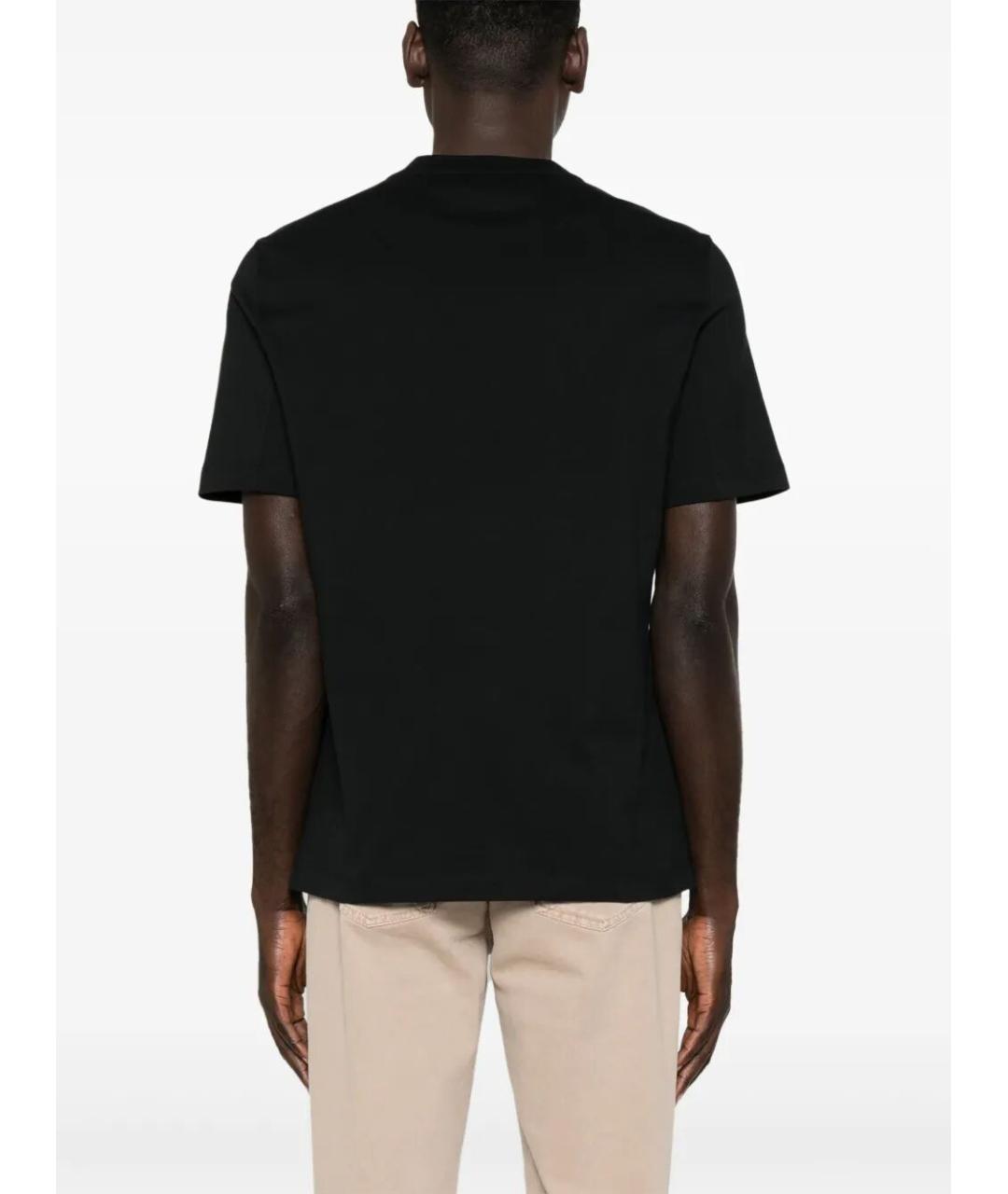 BRUNELLO CUCINELLI Черная хлопковая футболка, фото 3