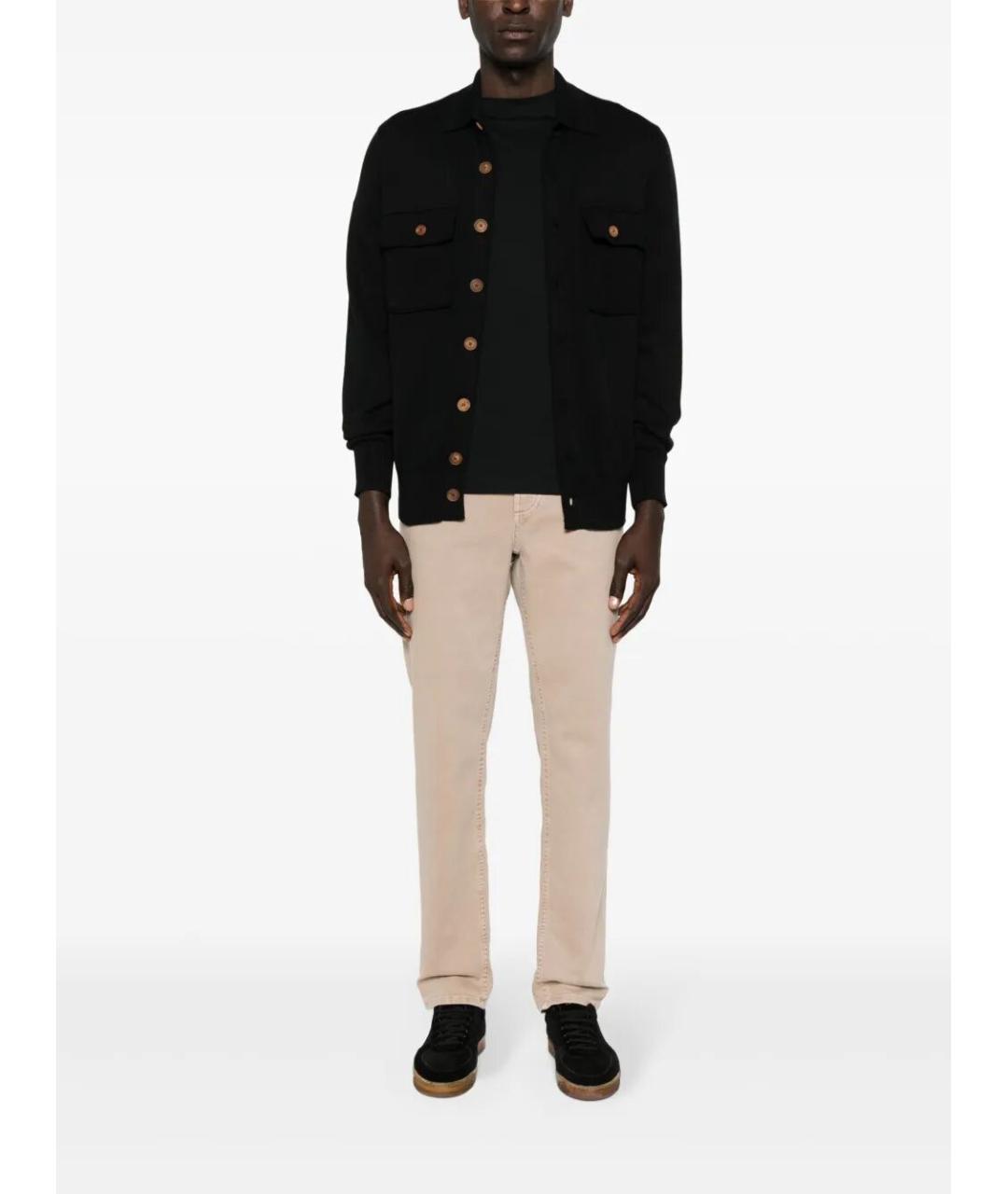 BRUNELLO CUCINELLI Черная хлопковая футболка, фото 2