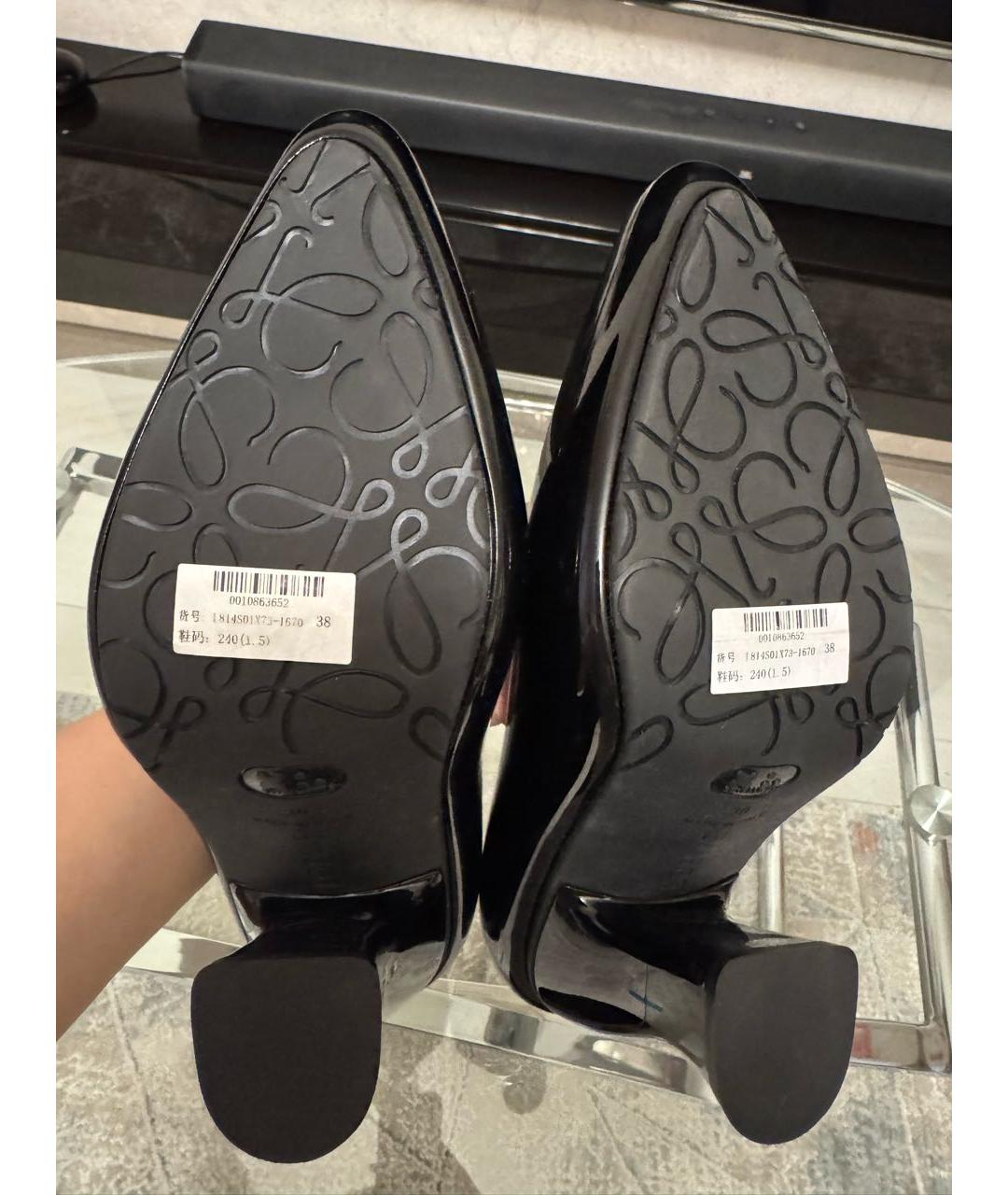 LOEWE Черные резиновые туфли, фото 5