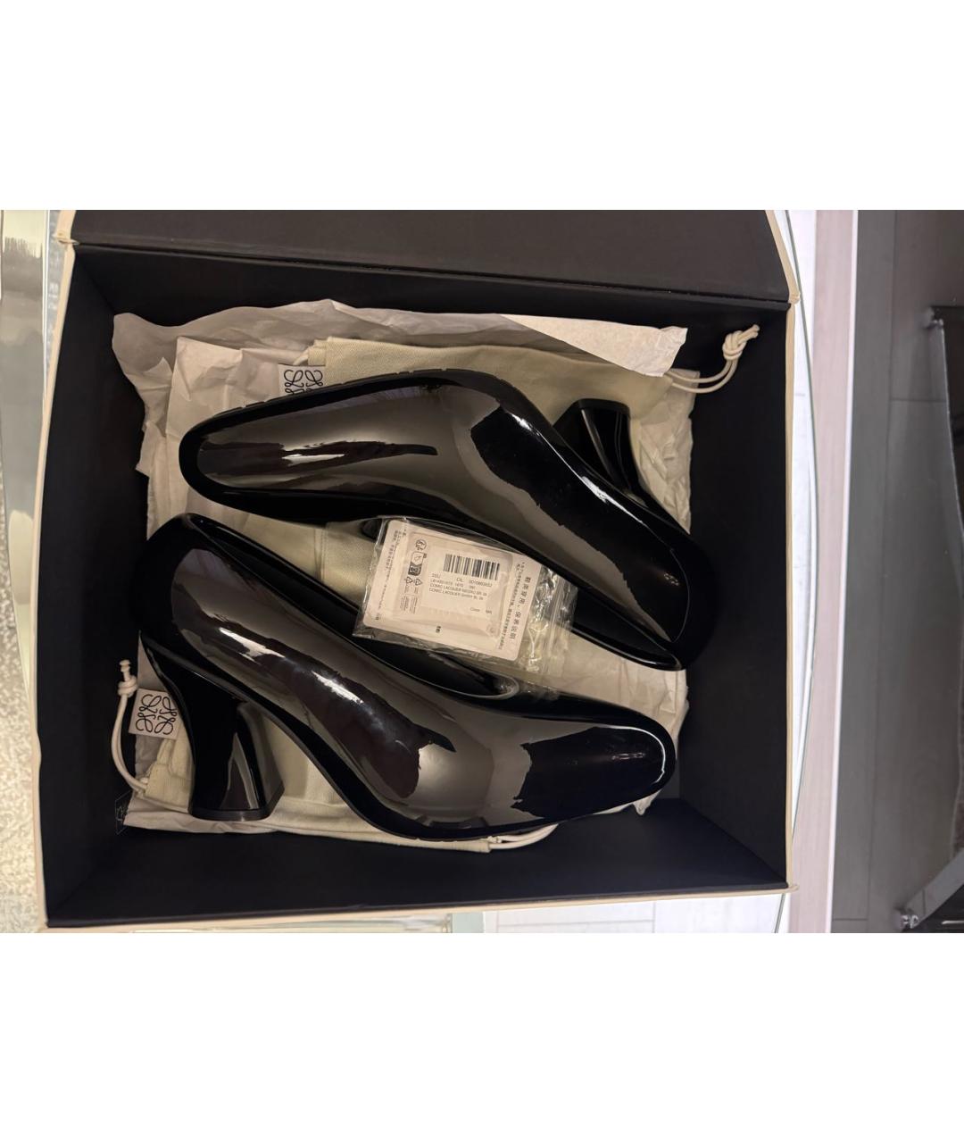 LOEWE Черные резиновые туфли, фото 6