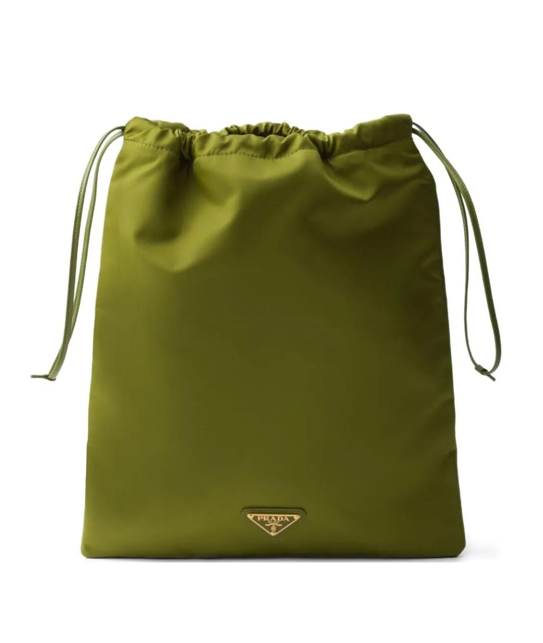 PRADA Зеленая тканевая сумка тоут, фото 1